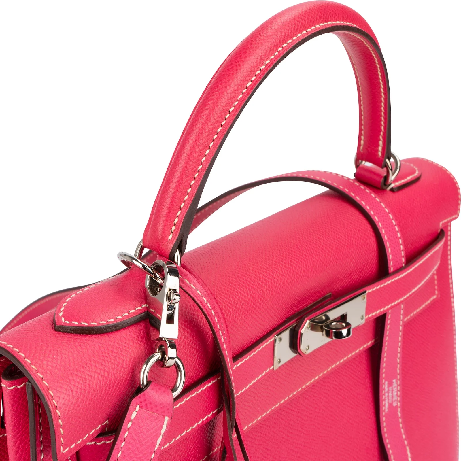 Hermès Epsom Leather Sellier Palladium Kelly 32 Handbag