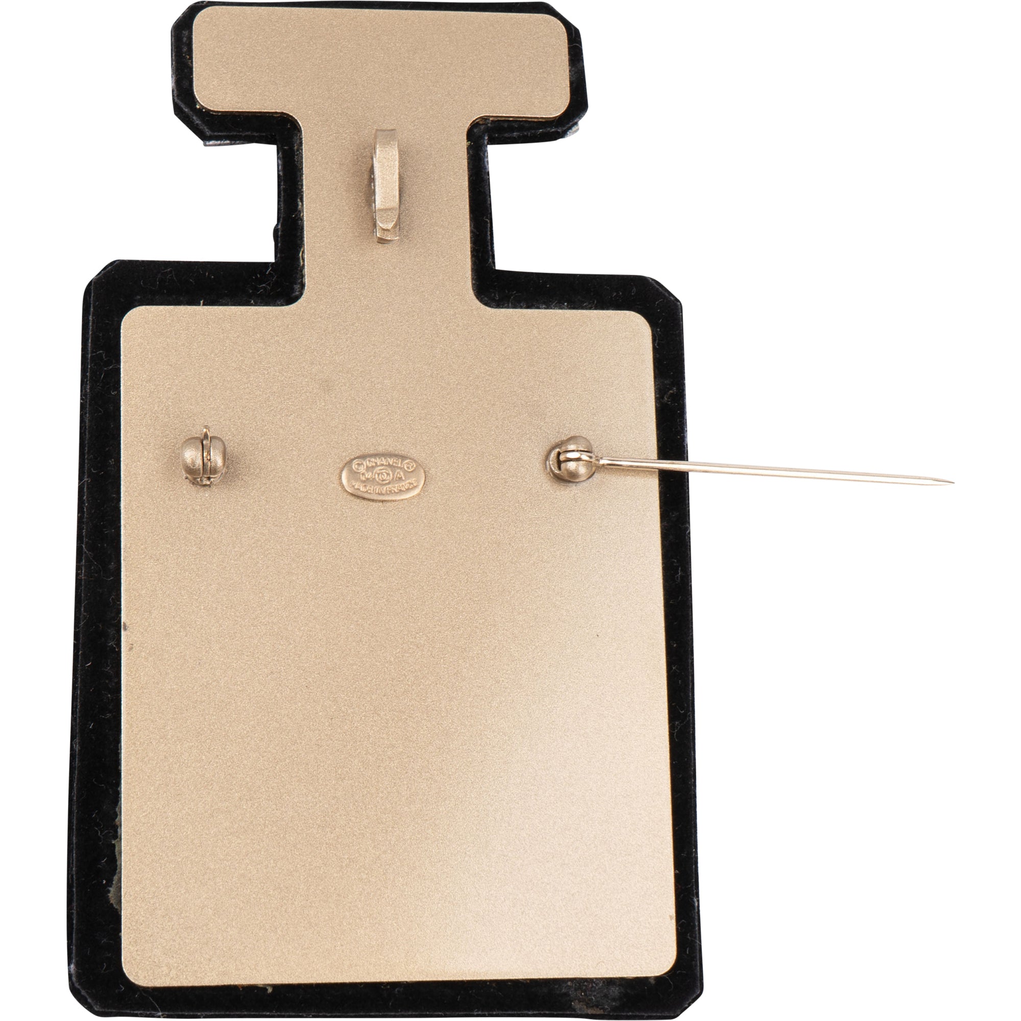 Chanel Pailetten CC Perfume Bottle Brooch
