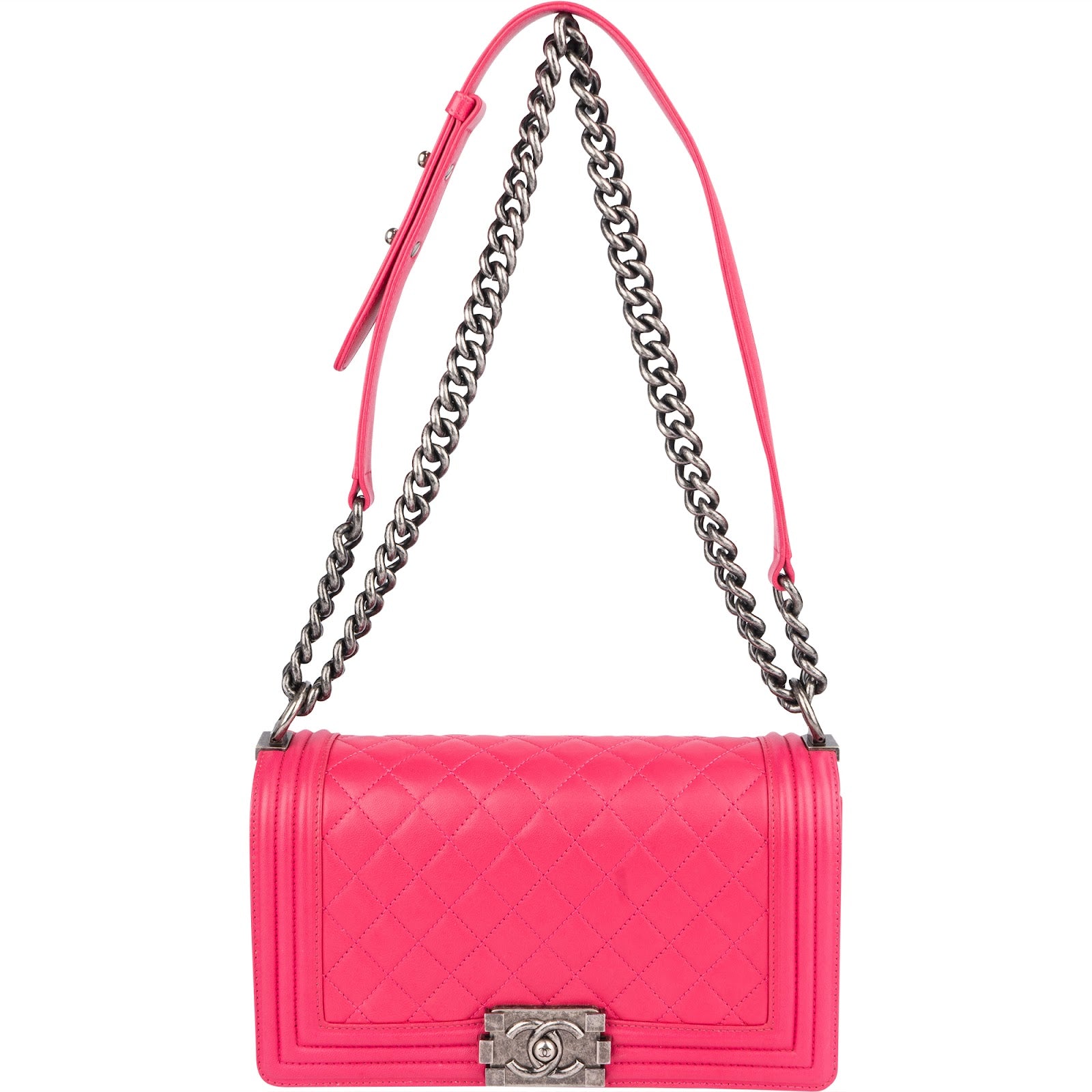 Chanel Quilted Lambskin Single Flap  Boy Crossbody Bag