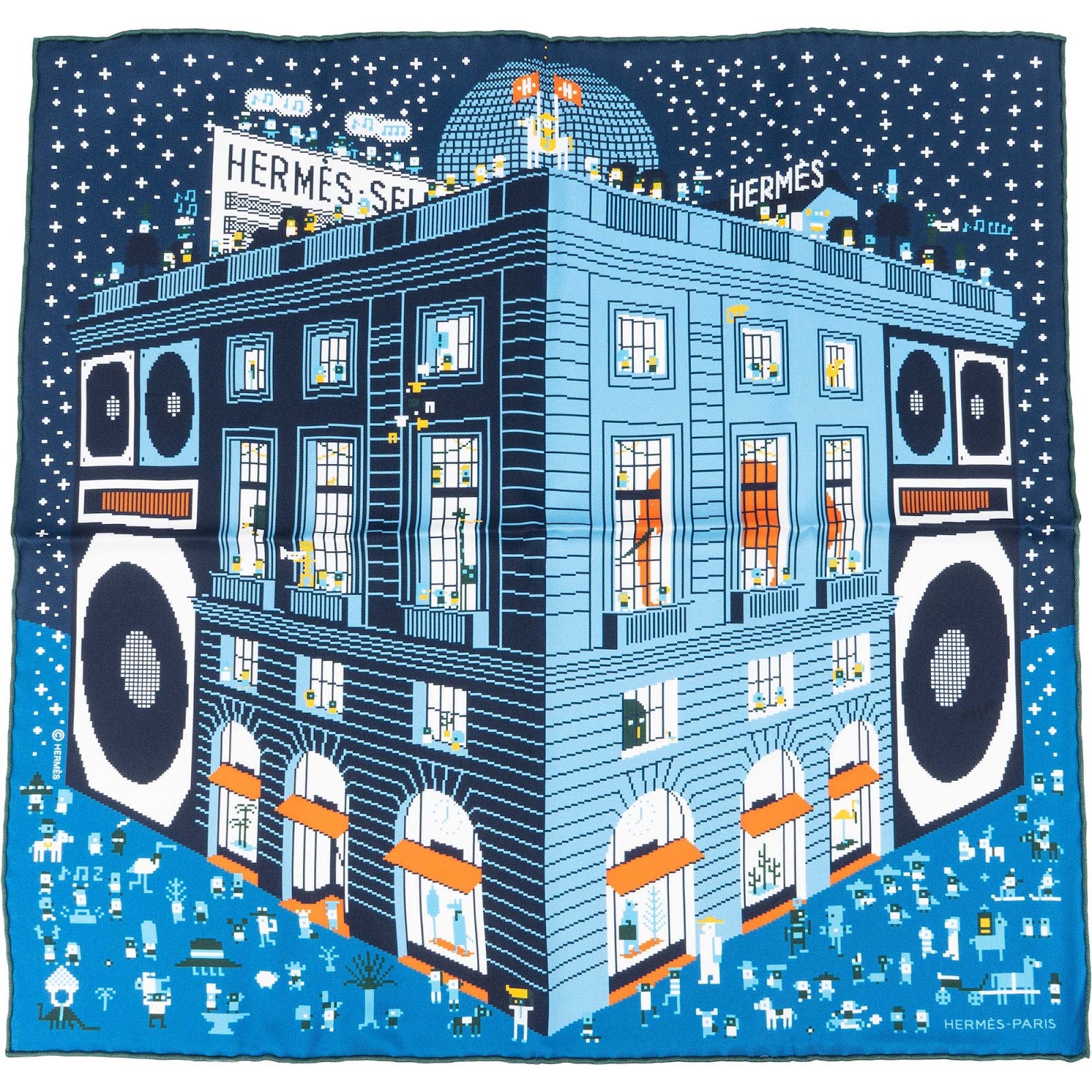 Hermès – Faubourg Party 45 zijden sjaal