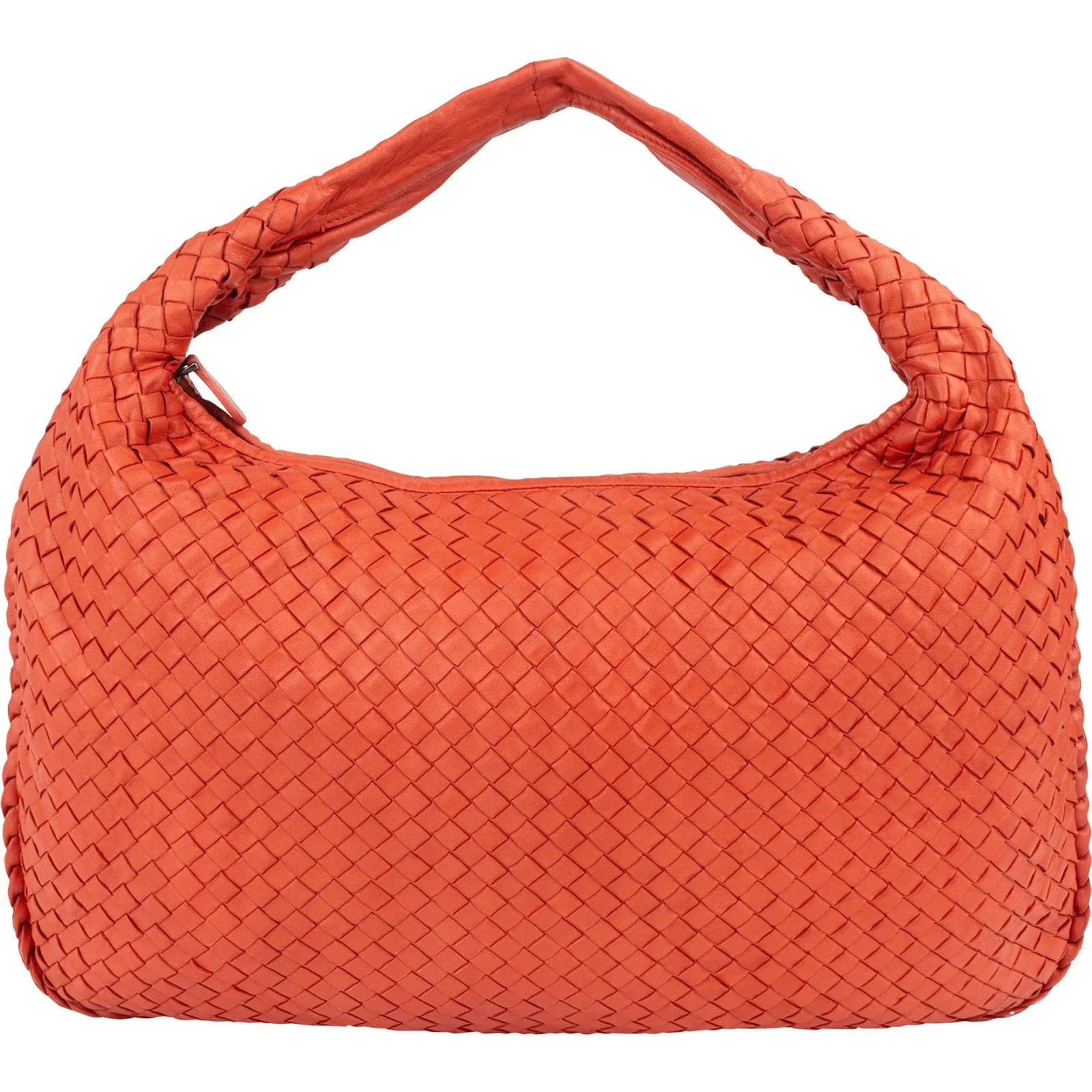 Bottega Red Intrecciato Leather Veneta Belly Hobo Handbag