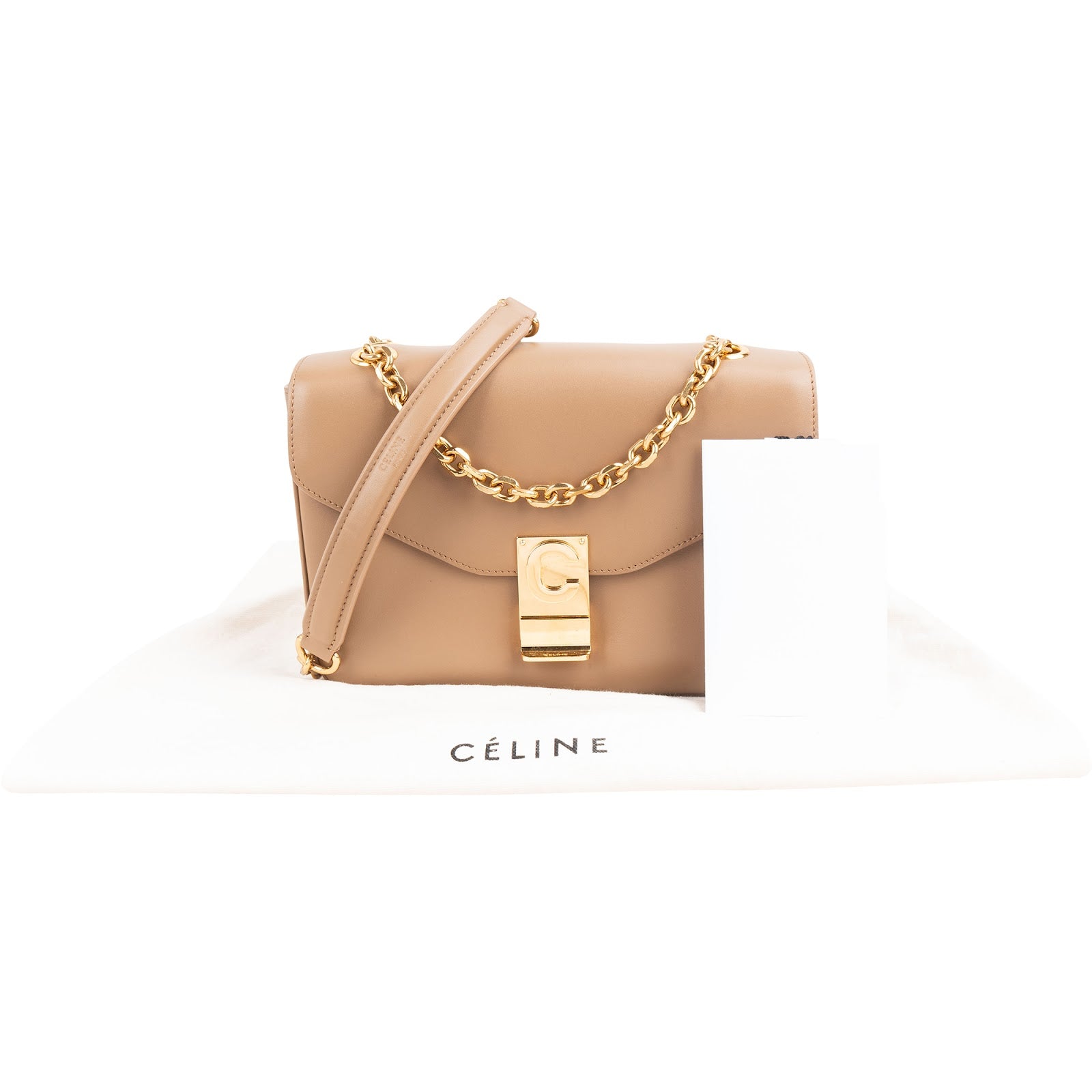 Celine - Classic Box Medium C Lock Crossbody Bag