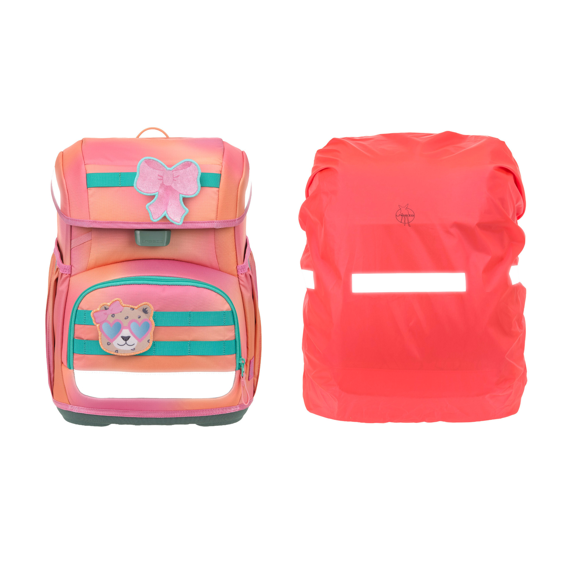 School Set Light Unique Schulranzenset 5tlg. - Sunset pink