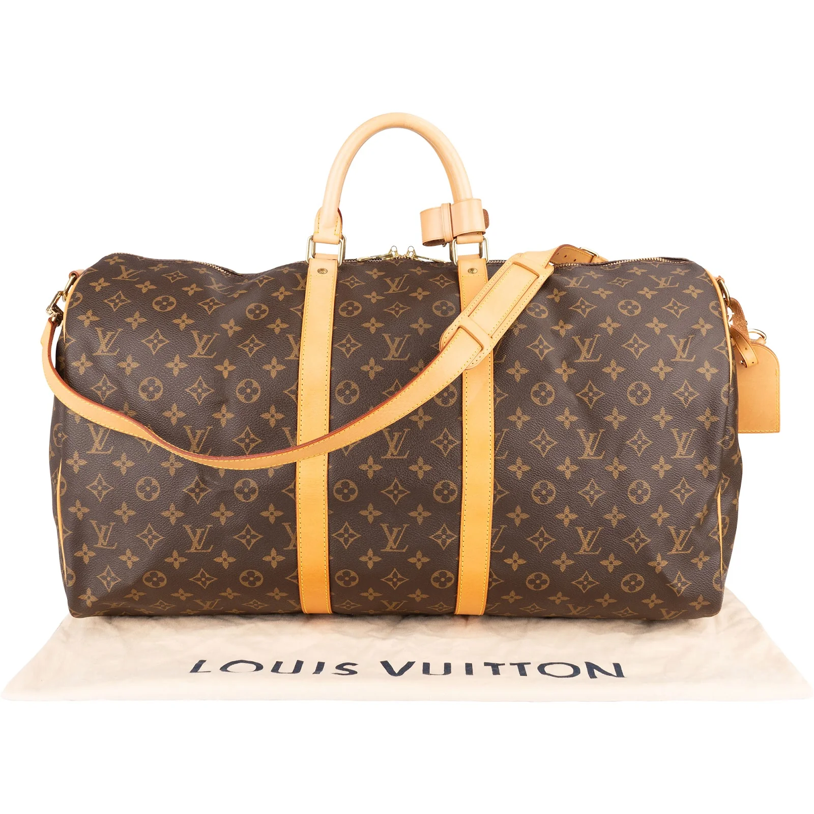 Louis Vuitton Monogram Canvas Keepall 55 Bandoulière Reisetasche