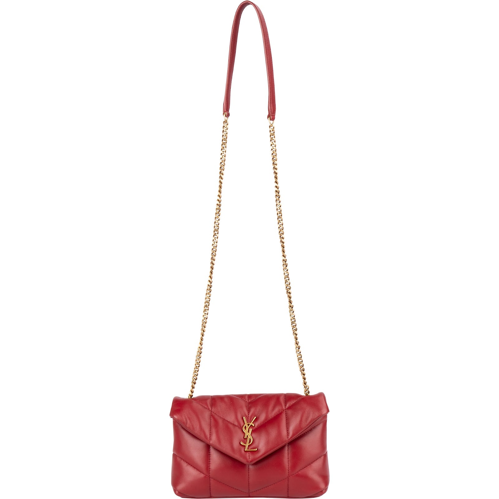 Saint Laurent Quilted Leather Small Loulou Crossbody Bag