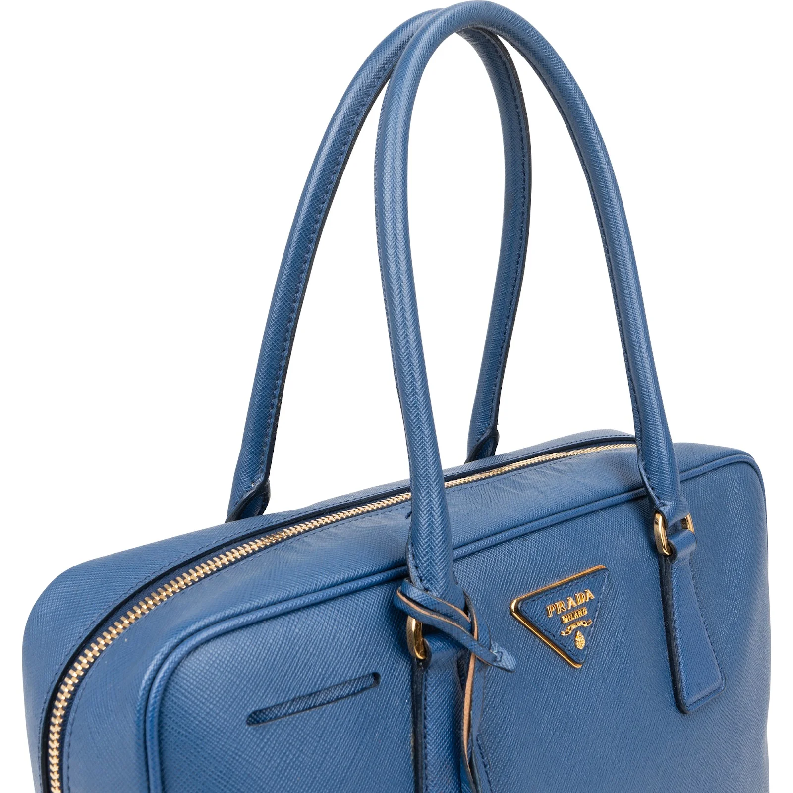 Prada Saffiano Leather Bauletto Satchel Handbag