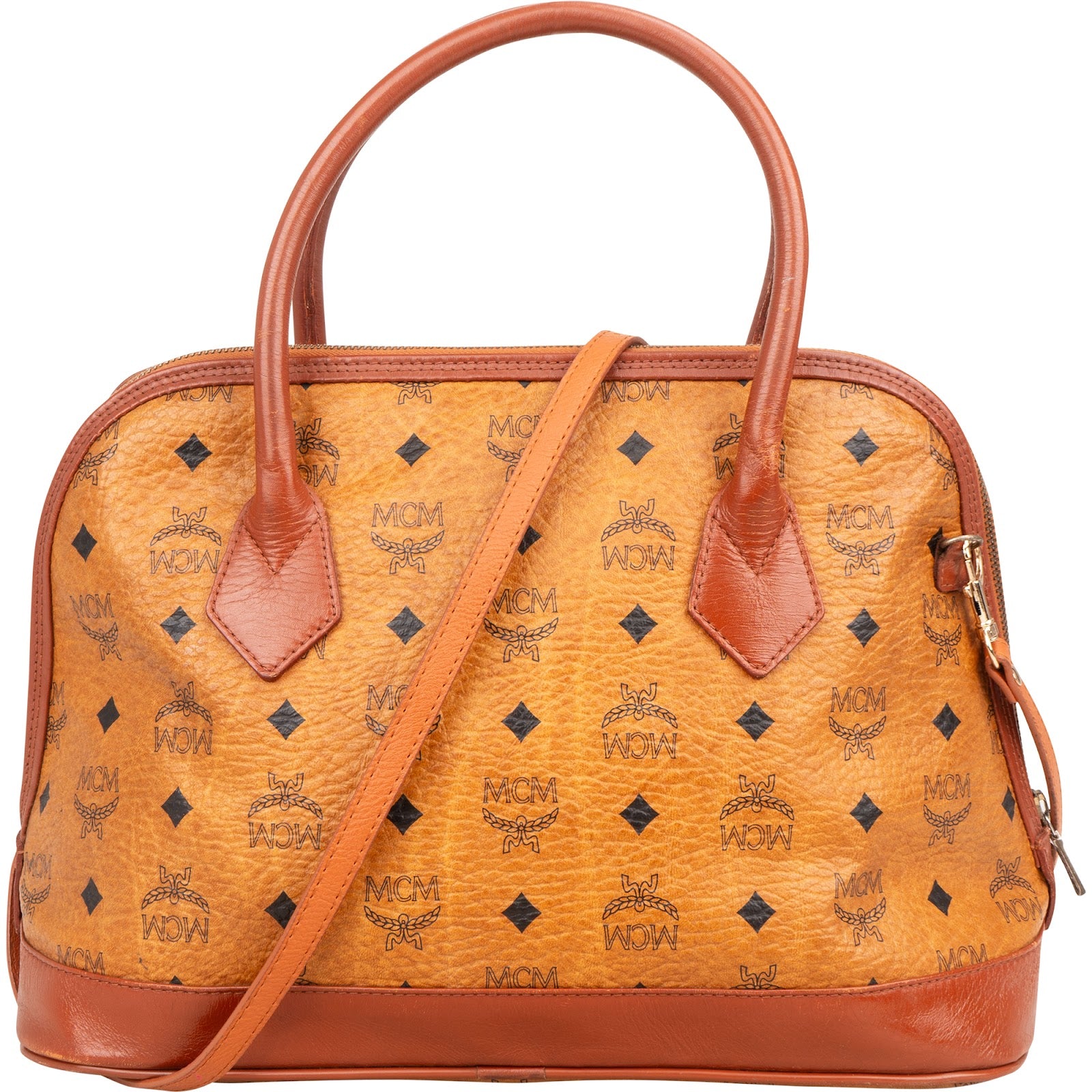 MCM Monogram Visetos Boston Handbag