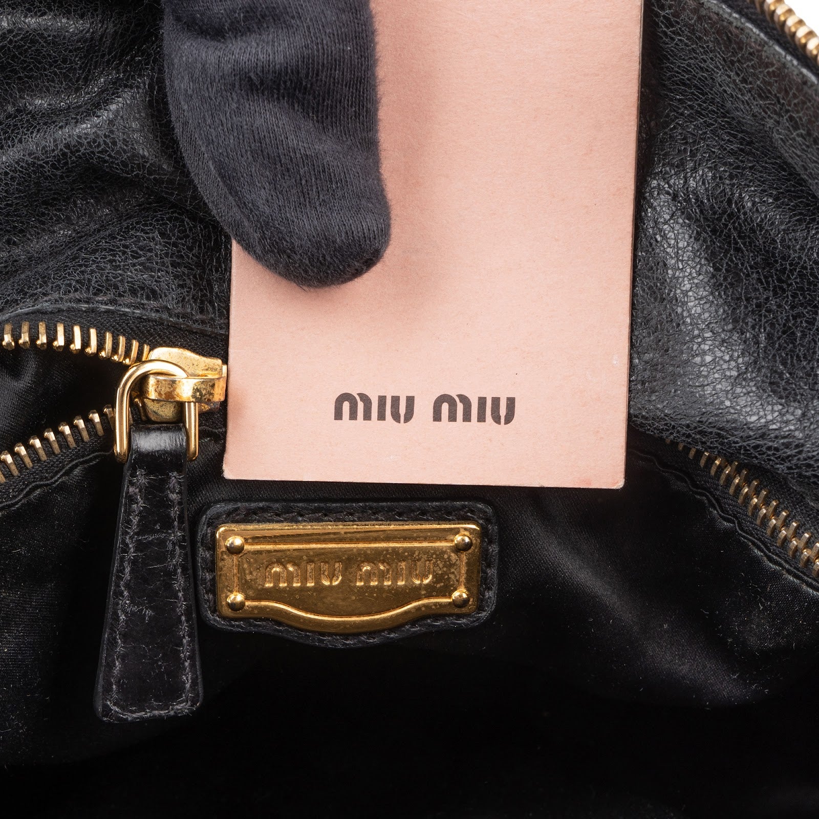 Miu Miu Vitello Lux Leather City Handbag