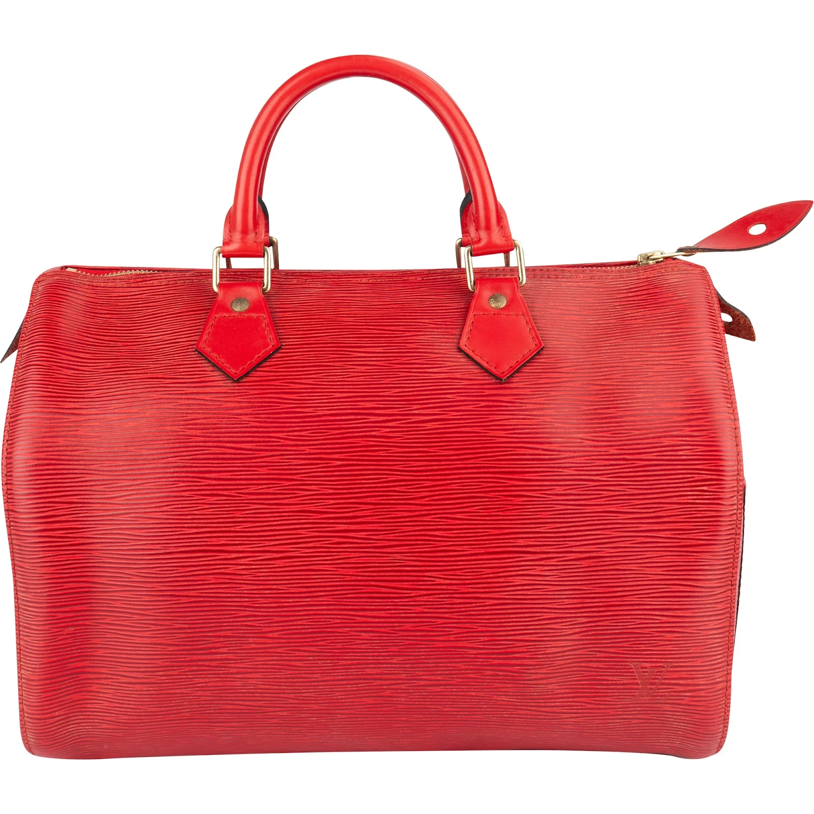 Louis Vuitton Red Epi Leather Speedy 30 Boston Bag