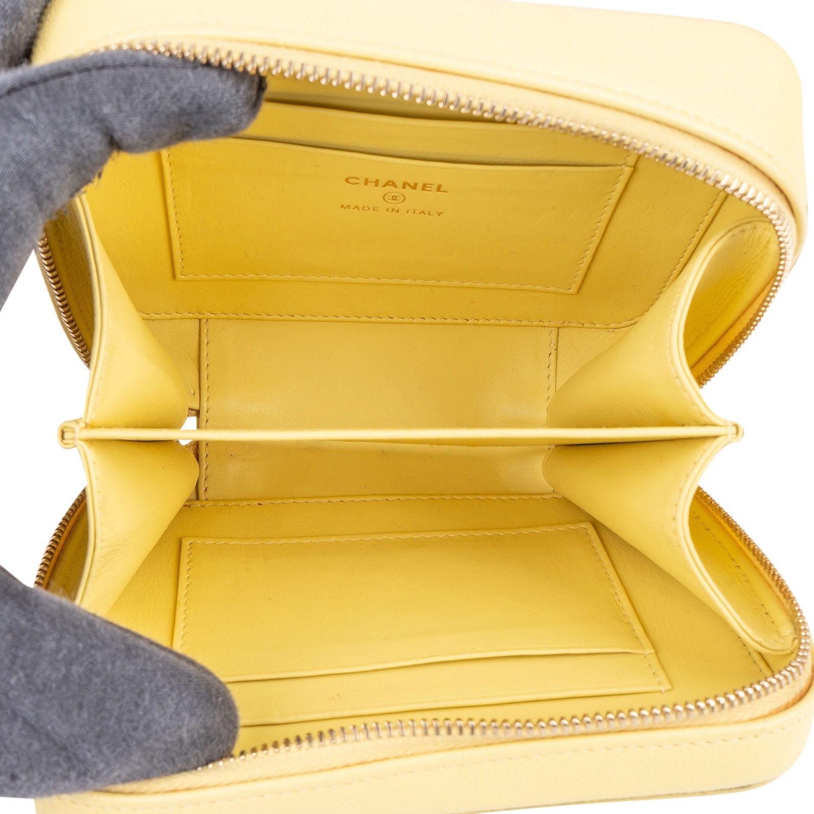 Chanel Quilted Caviar Leather CC Filigree Crossbody Bag