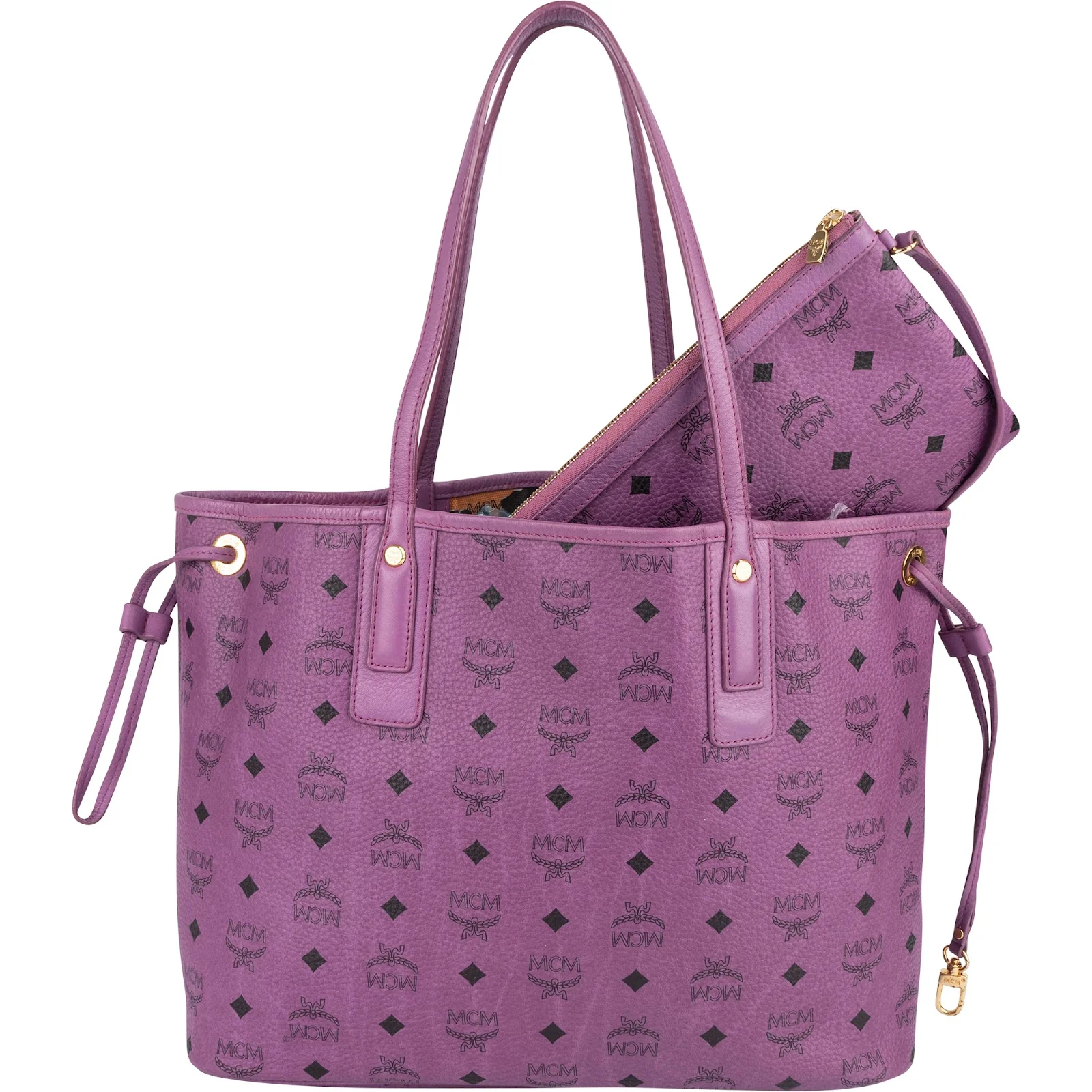 MCM Monogram Visetos Reversible Liz Shopper Shoulder Bag