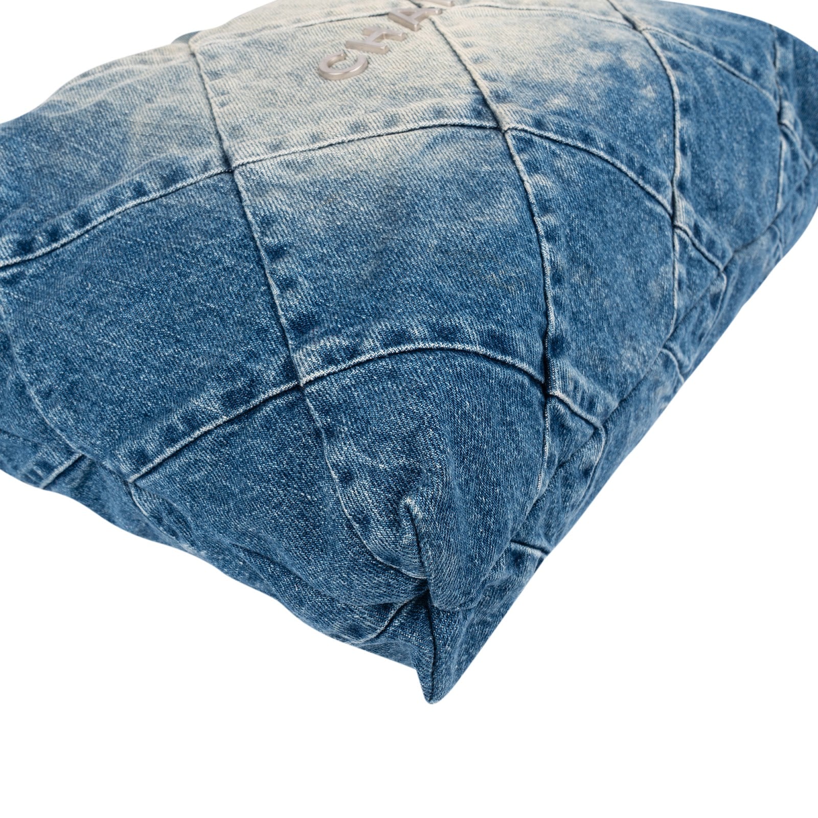 Chanel 22 Quilted Denim Chanel  Tote Shoulder Bag