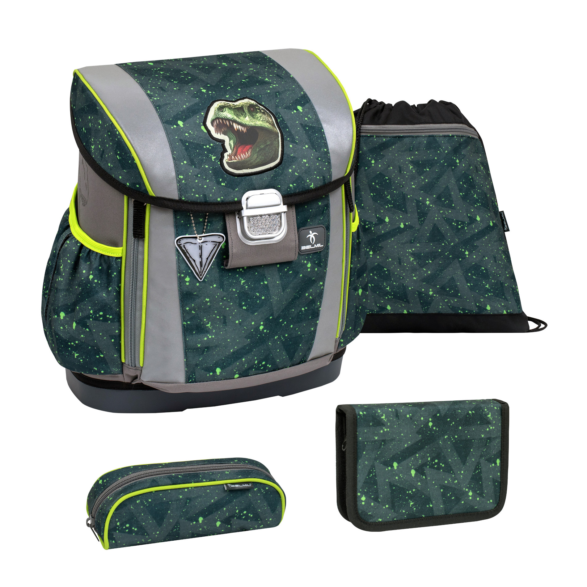 Customize Me ergonomic satchel set 4-piece - T-rex Roar