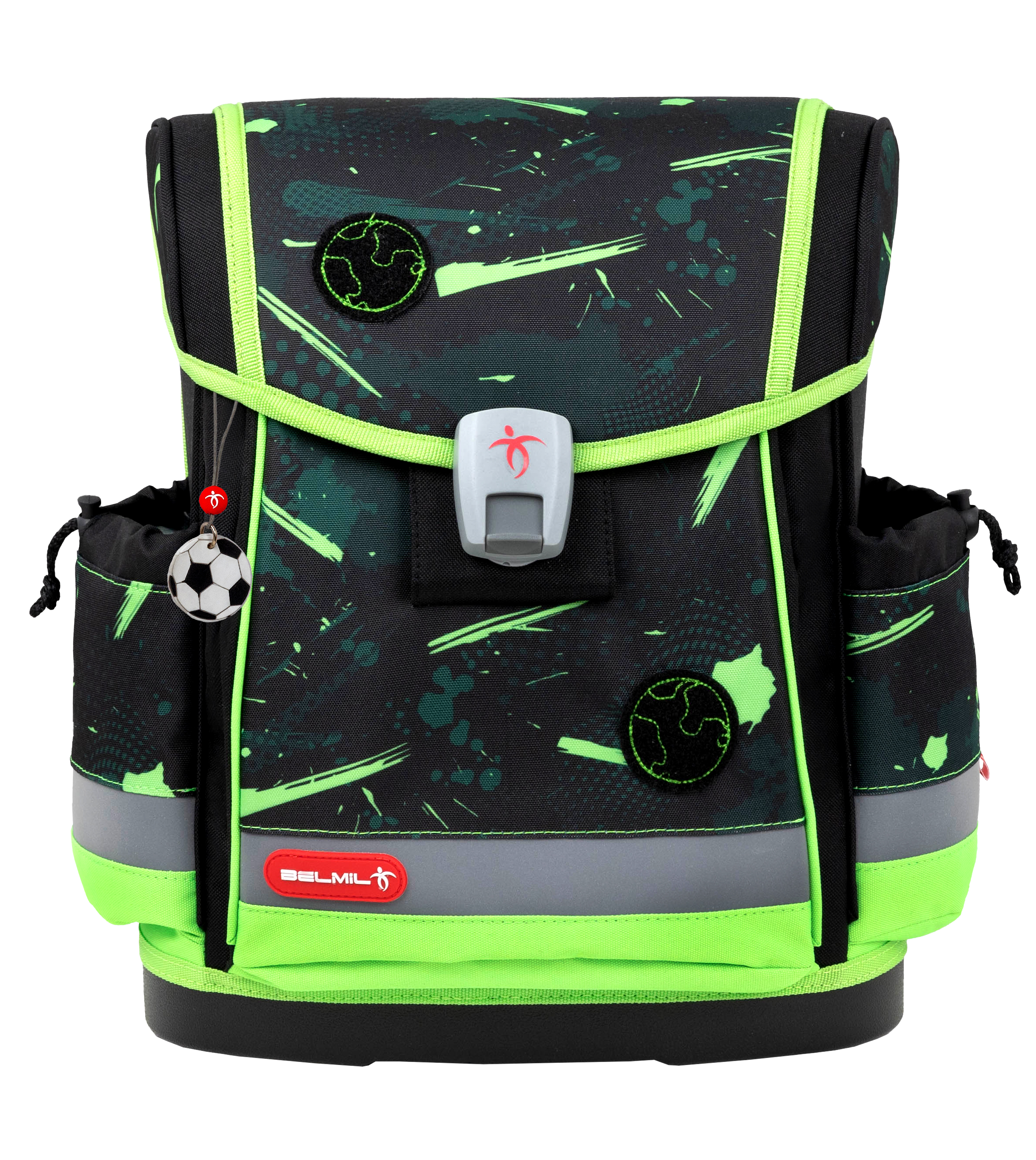 Classy Plus Schulranzen Set 5-teilig mit Brustgurt - Neon Sport