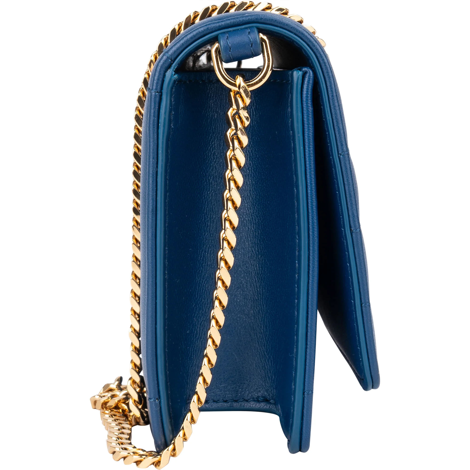 Burberry Blue Quilted Leather Lola Crossbody Bag