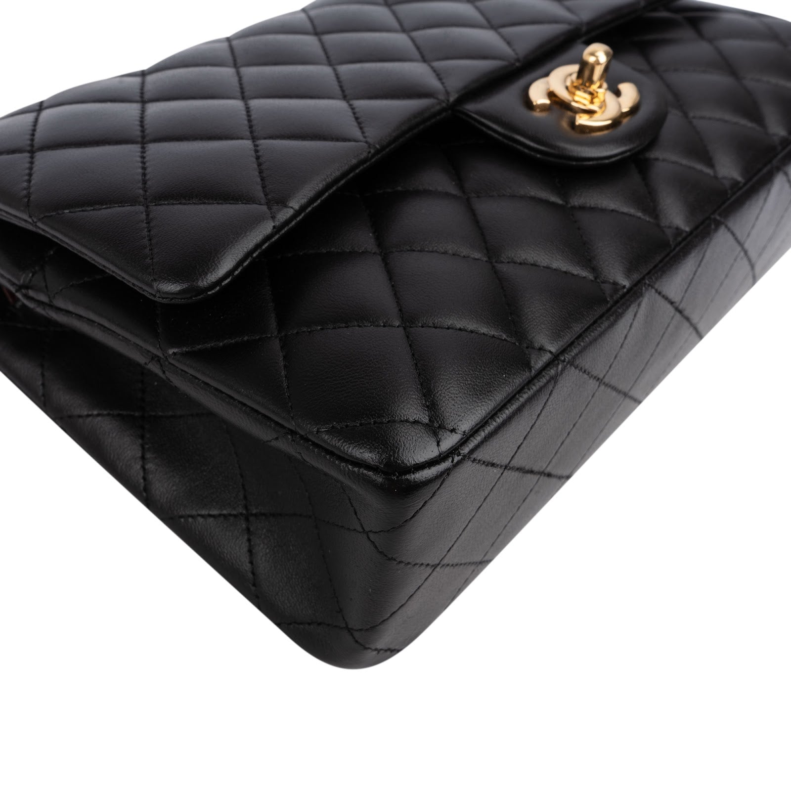 Chanel Quilted Lambskin Medium Double Flap Shoulder Bag