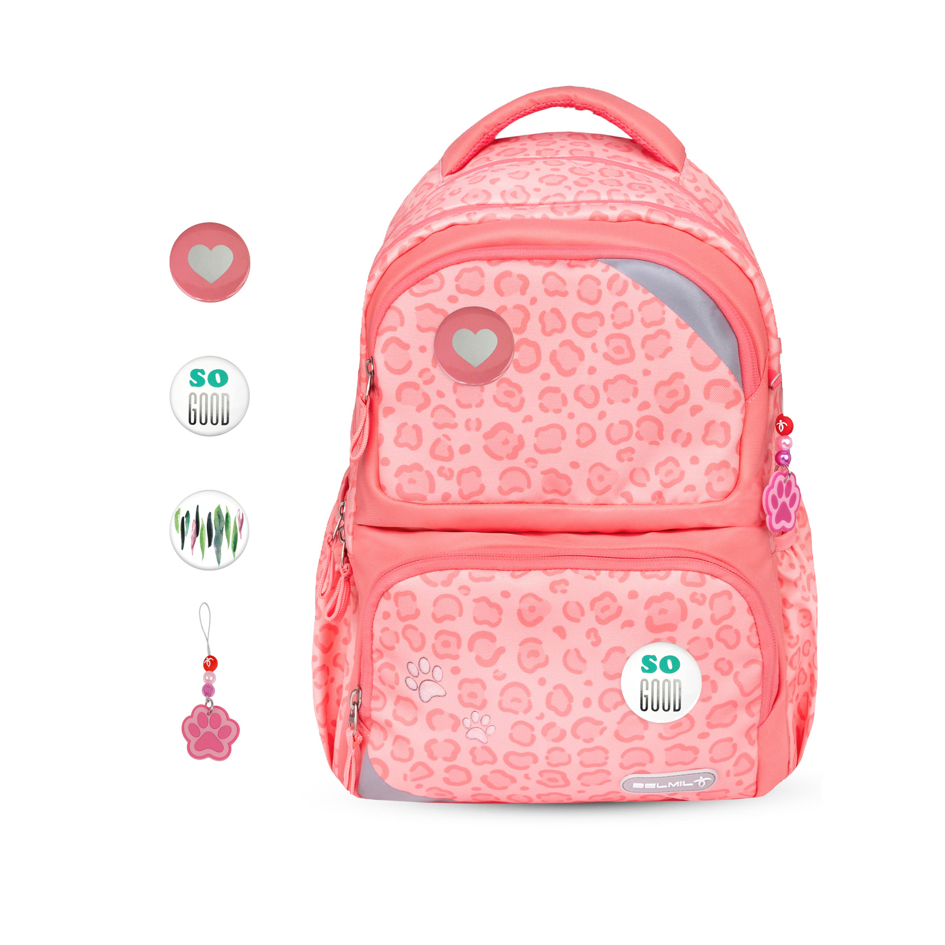 Maxi Pack Schulrucksack mit Brustgurt 2tlg. Set - "Caty"