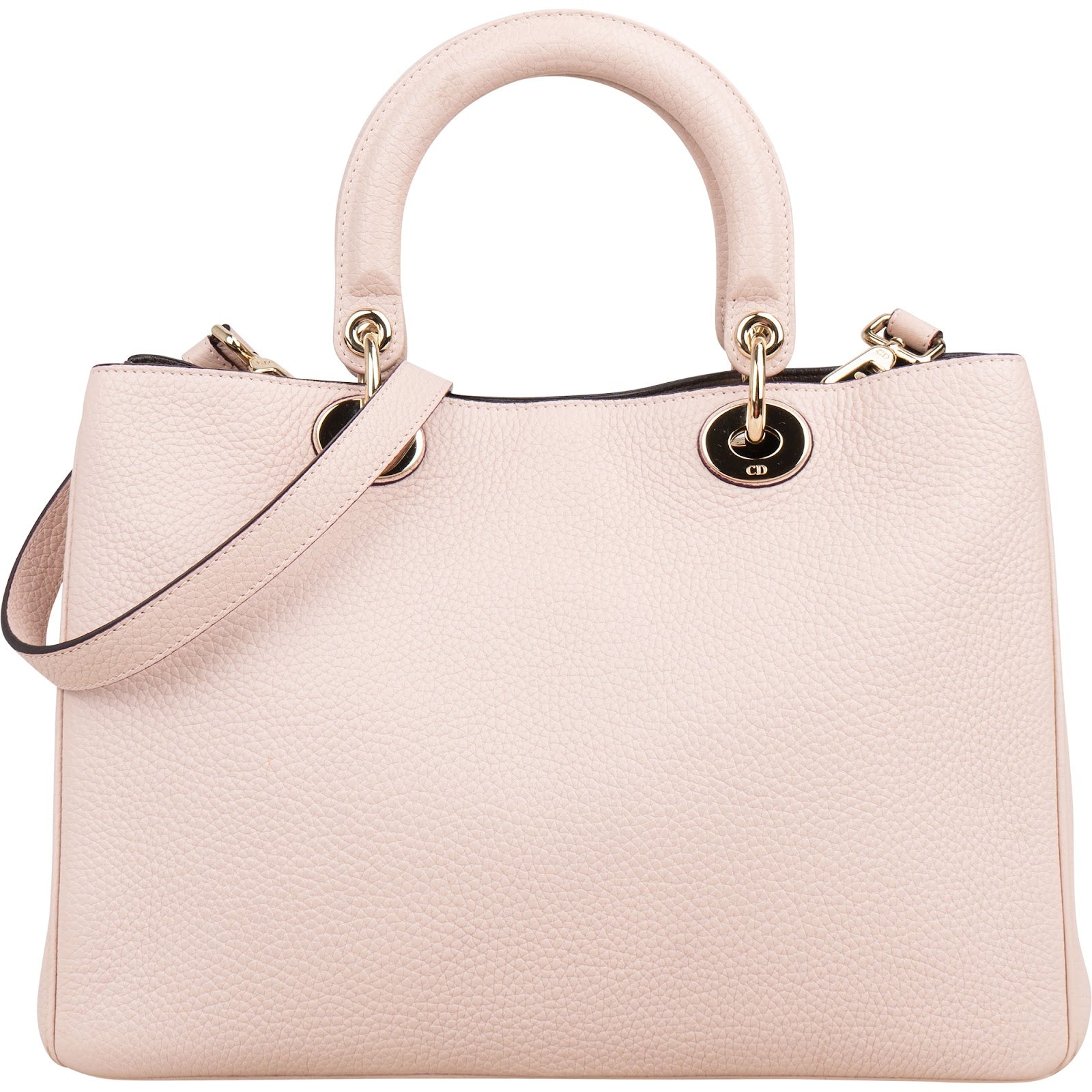 Christian Dior Grained Calfskin Diorissimo Medium Shoulder Bag