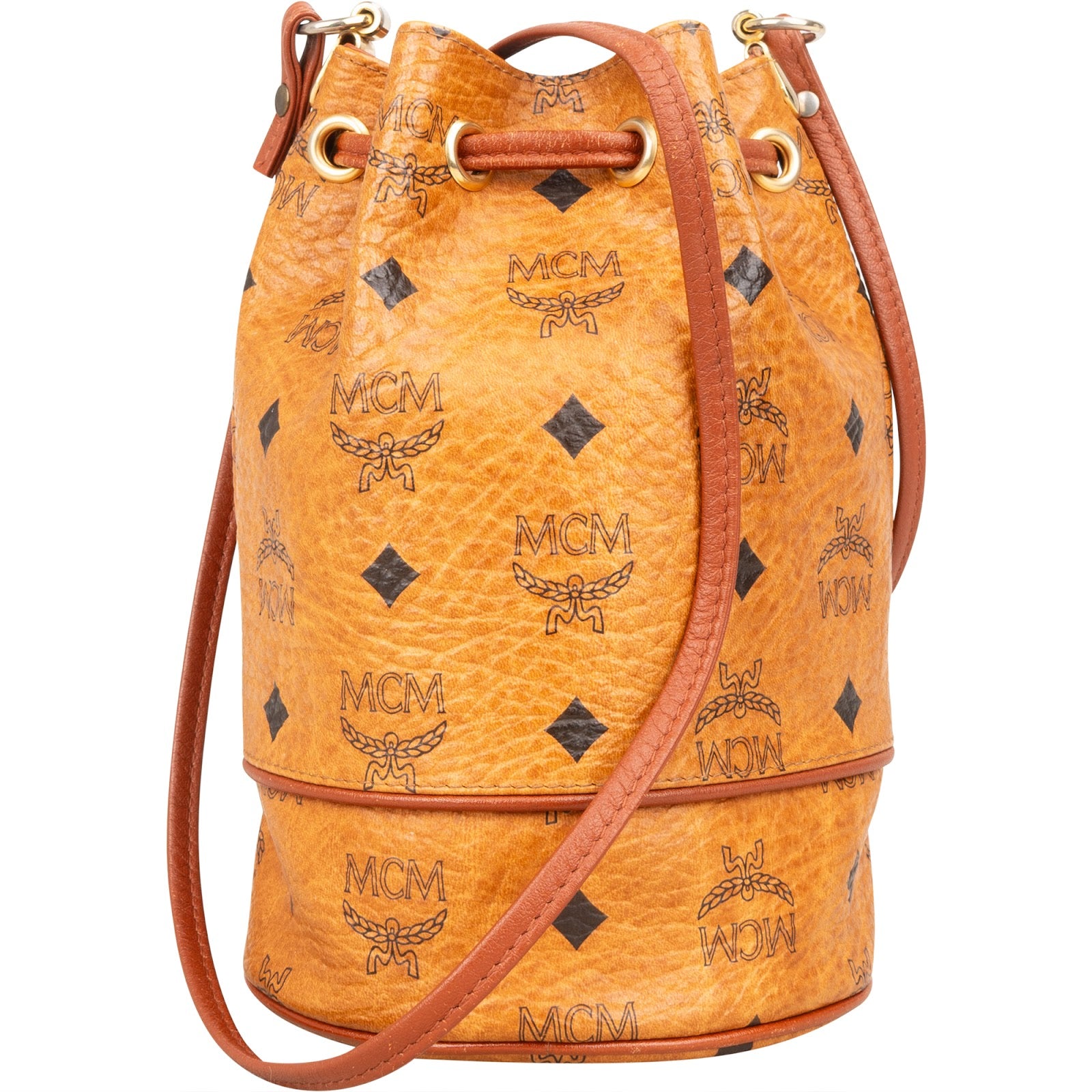 MCM Monogram Visetos Mini Drawstring Bucket