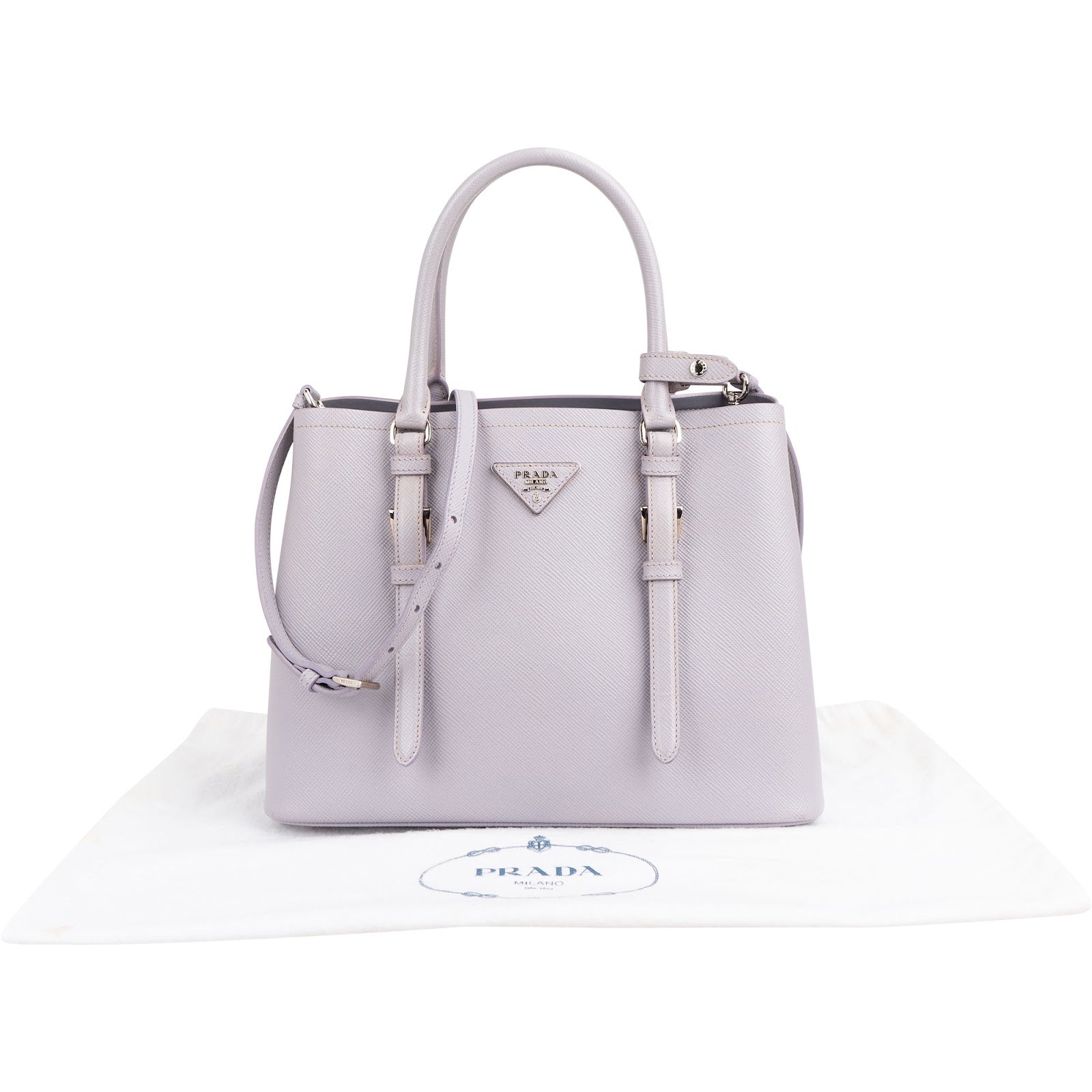 Prada – Saffiano Leather Double Crossbody Bag