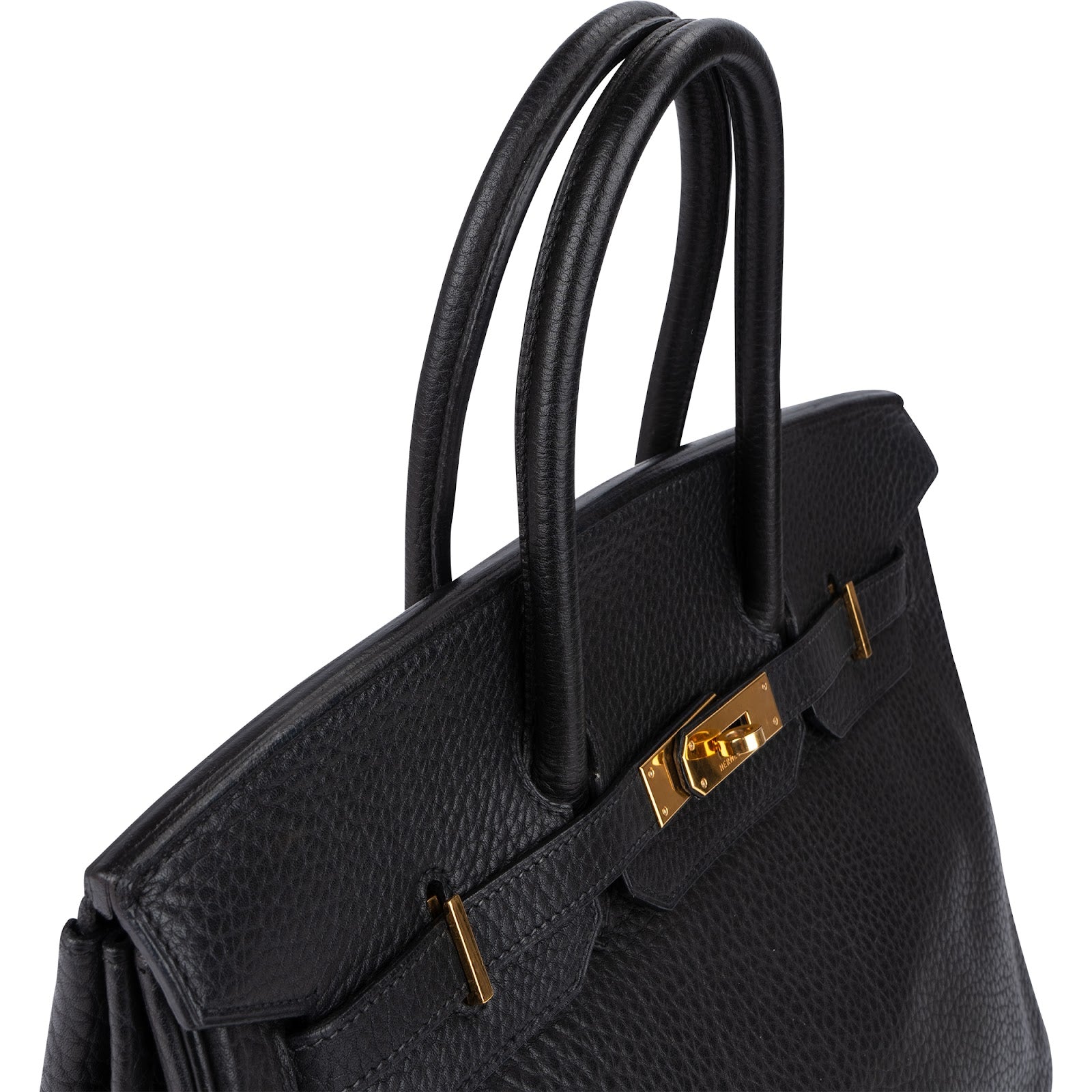Hermès Noir Togo Leather Birkin 35 Gold Hardware Handbag