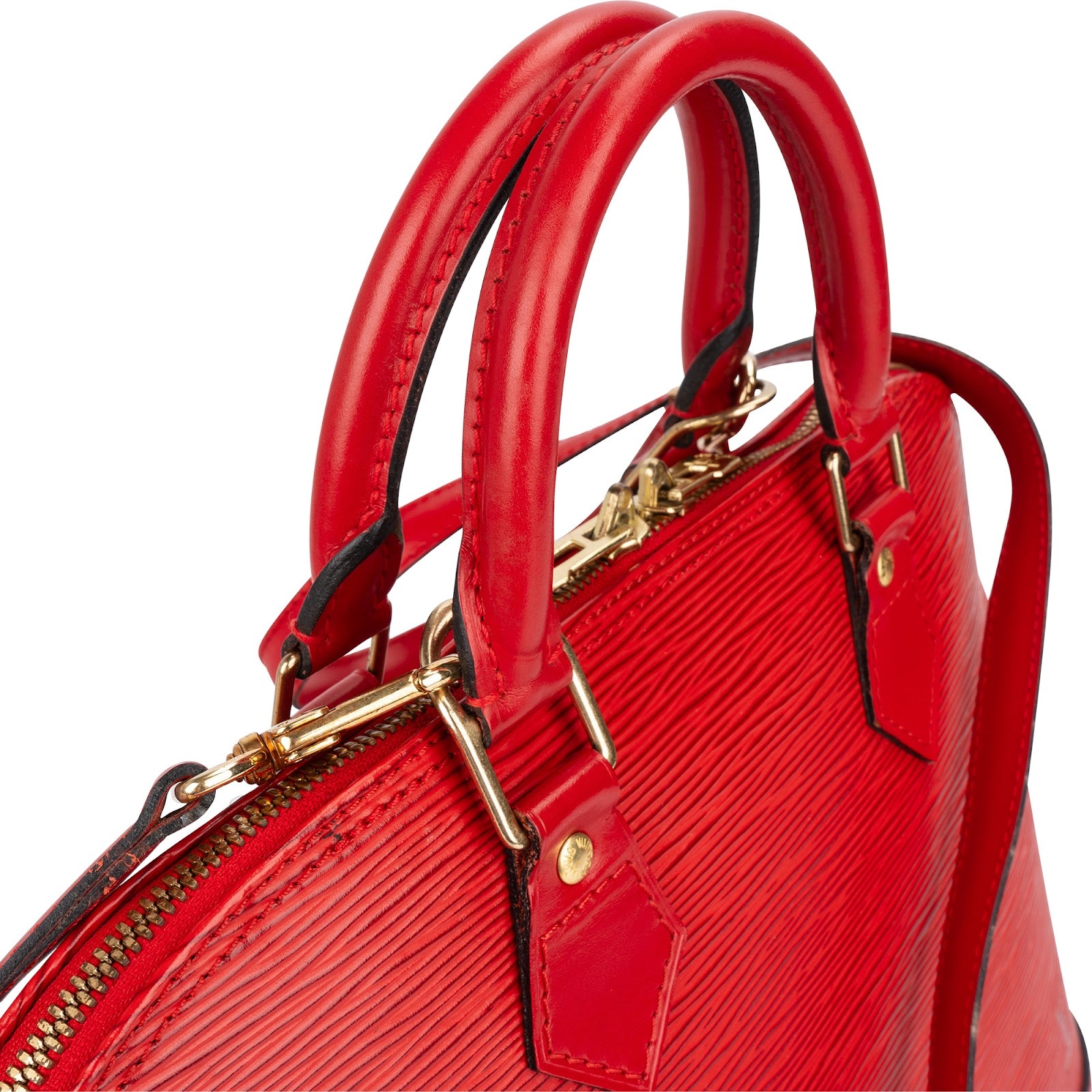 Louis Vuitton Red Epi Leather Alma PM Handbag