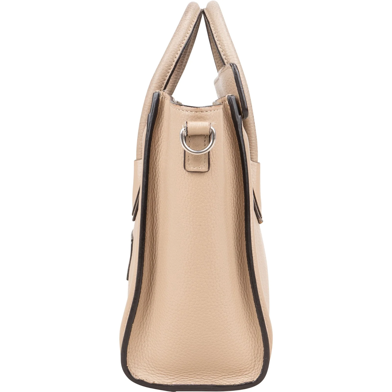 Céline Drummed Calfskin Luggage Handbag