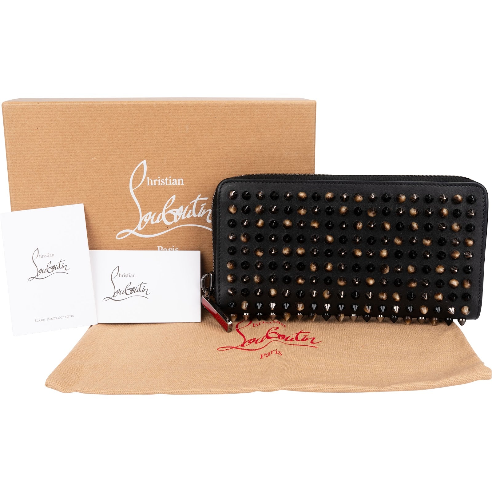 Christian Louboutin Panettone Spikes Zip Around Wallet