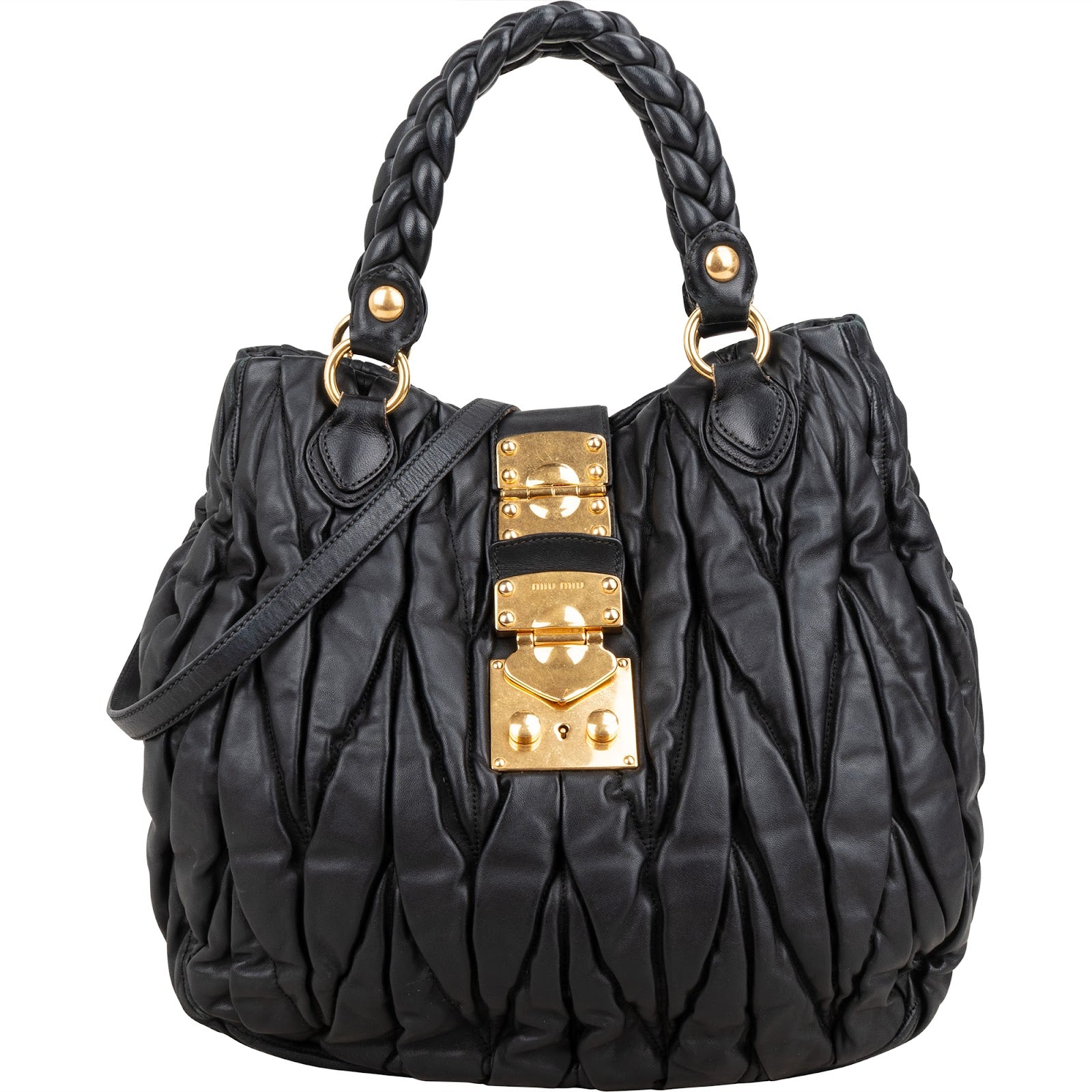 Miu Miu Matelassé Nappa Leather Coffer Handbag