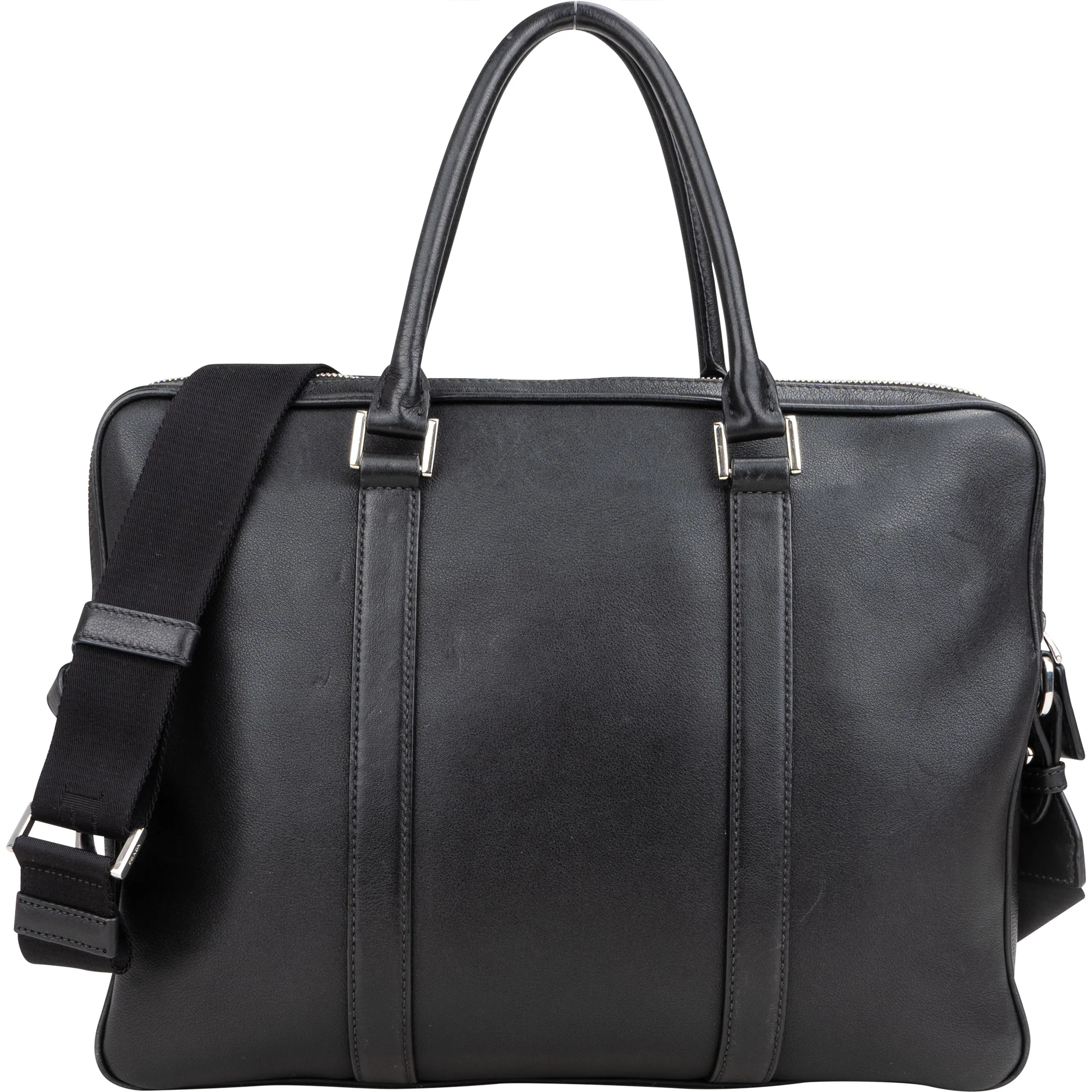 Prada Black Swift Leather Business Tasche