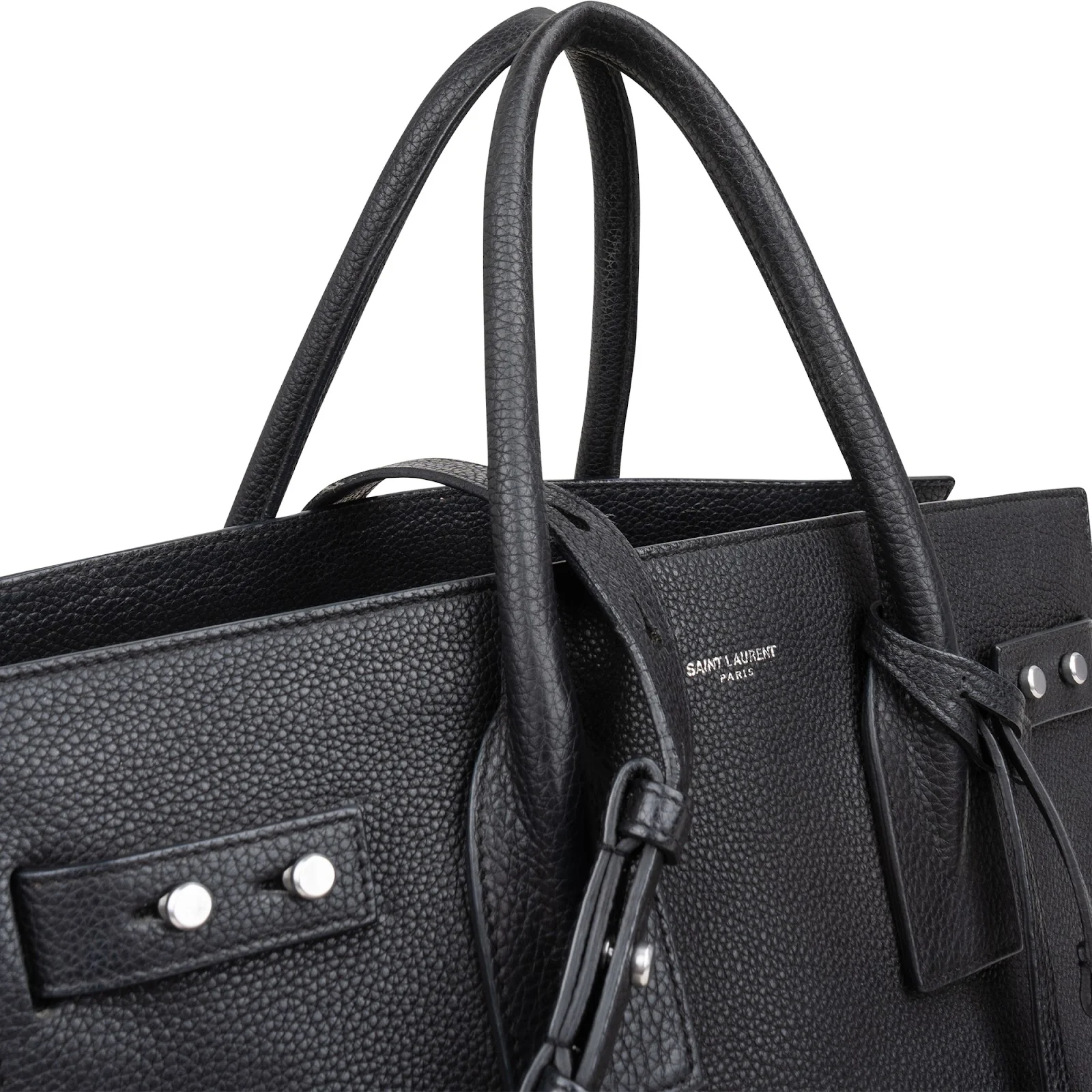 Saint Laurent Grained Leather Sac de Jour Handbag