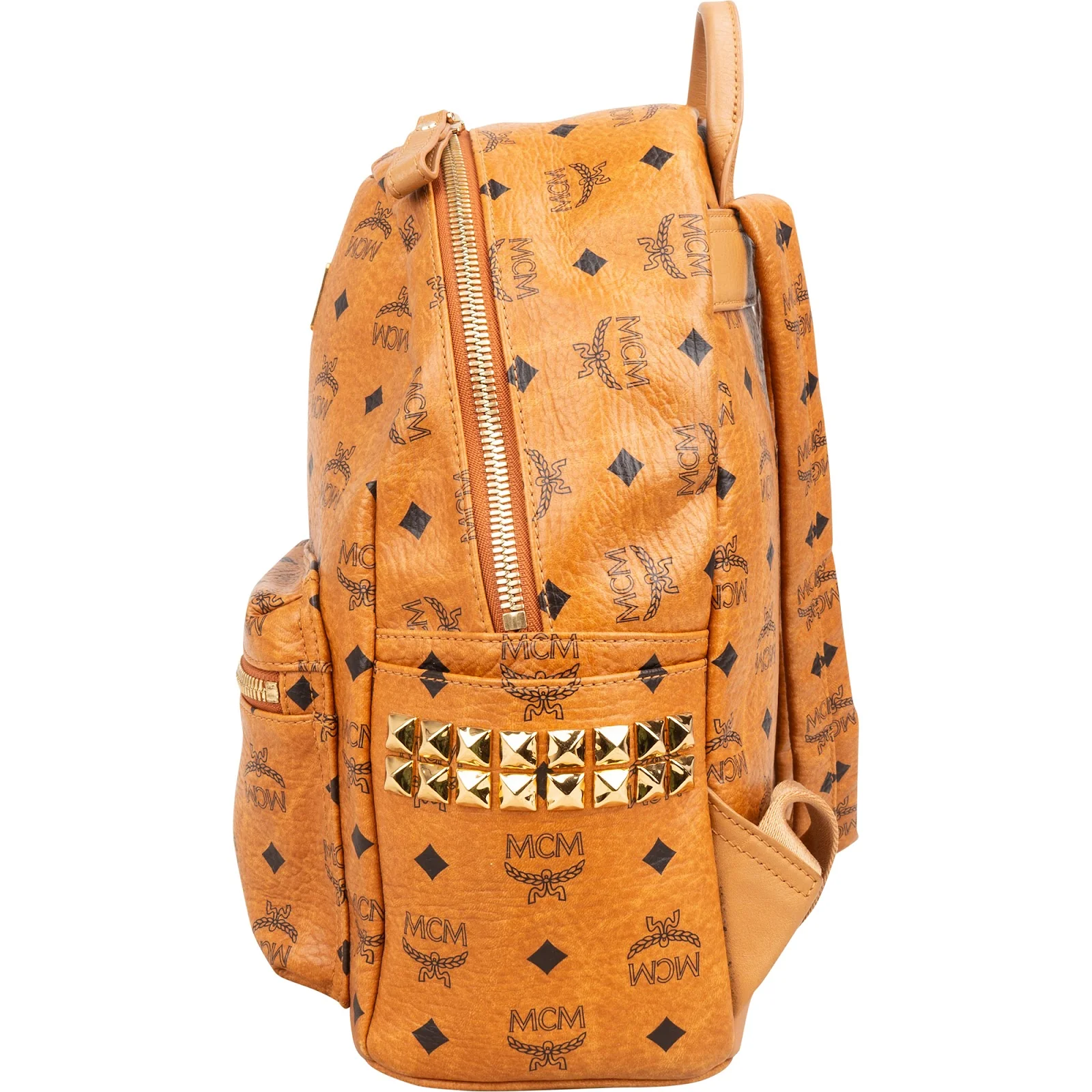 MCM Monogram Visetos Studs Backpack