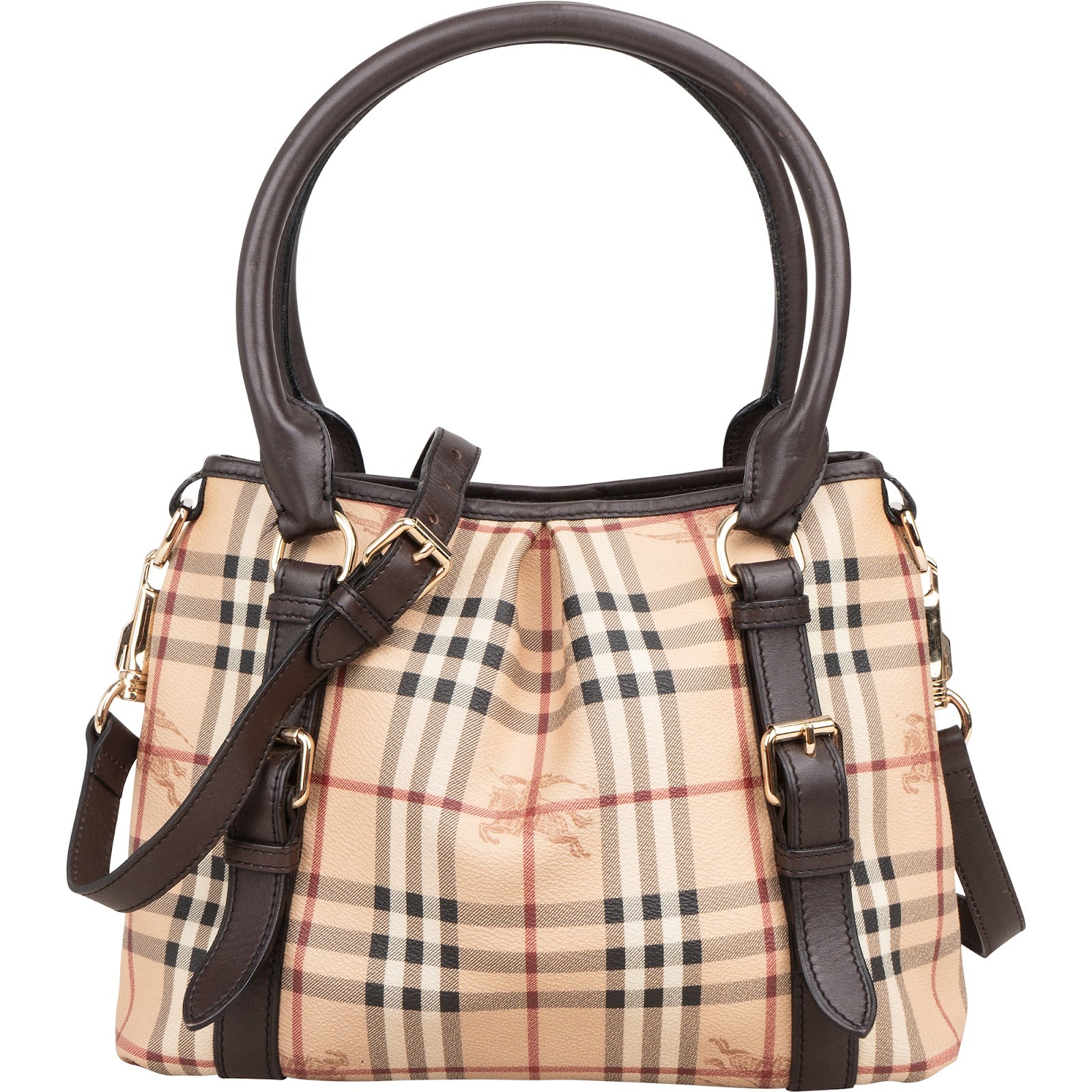 Burberry Nova-Check Monogram Haymarket Shoulder Bag