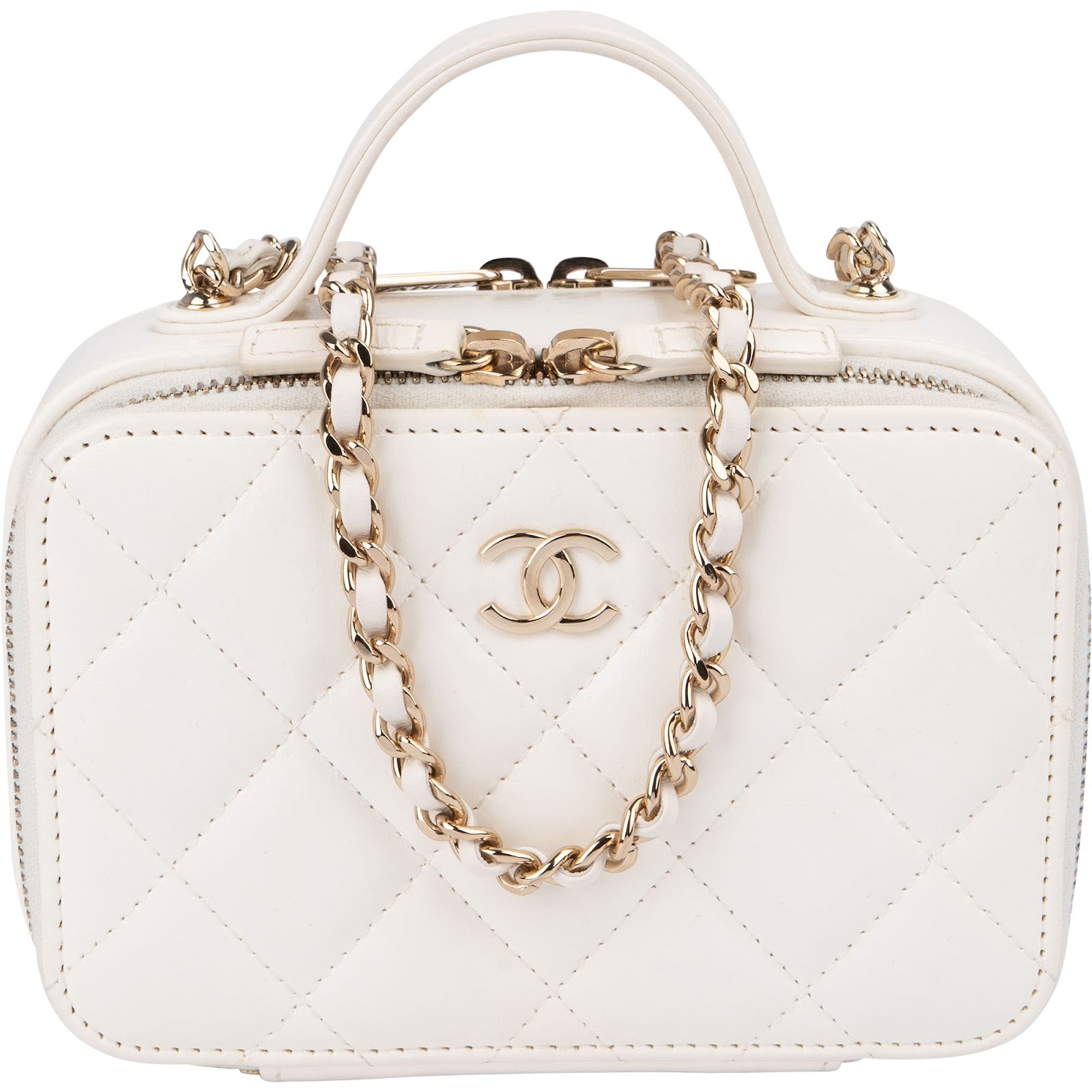 Chanel Quilted Lambskin Vanity Chain Crossbody Bag