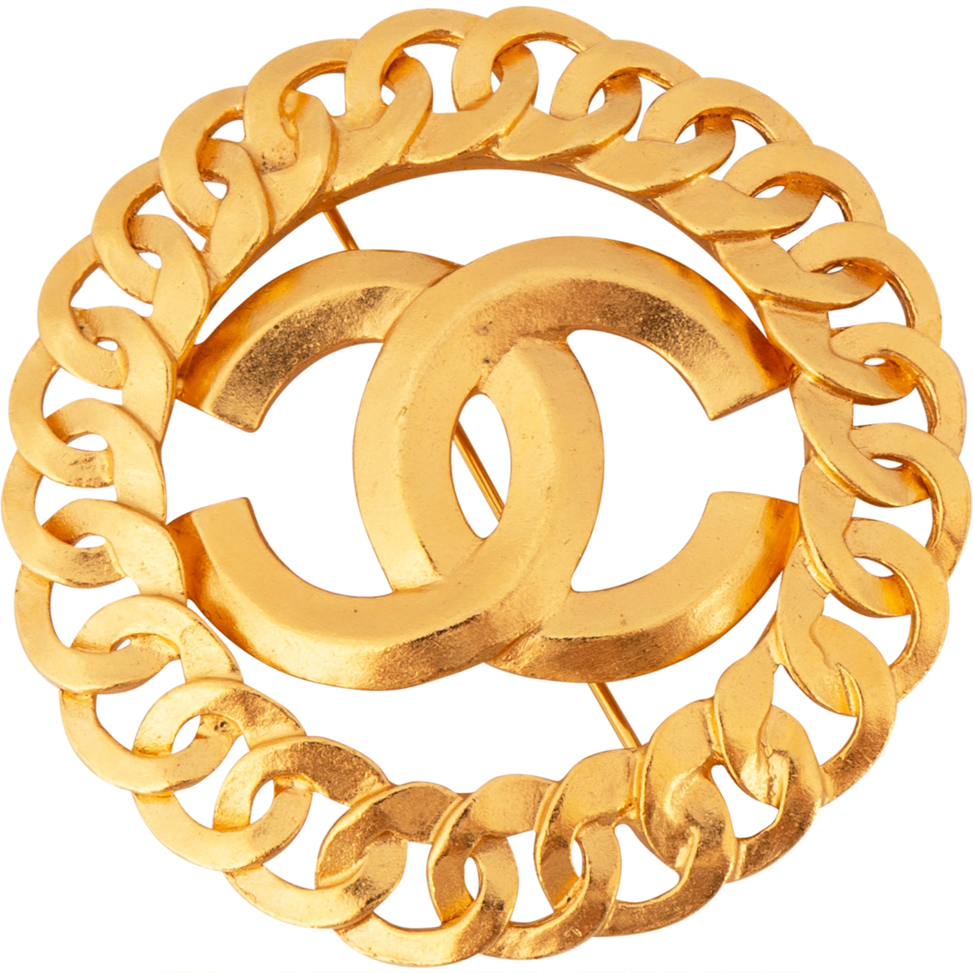 Chanel Golden Chain CC Brooch