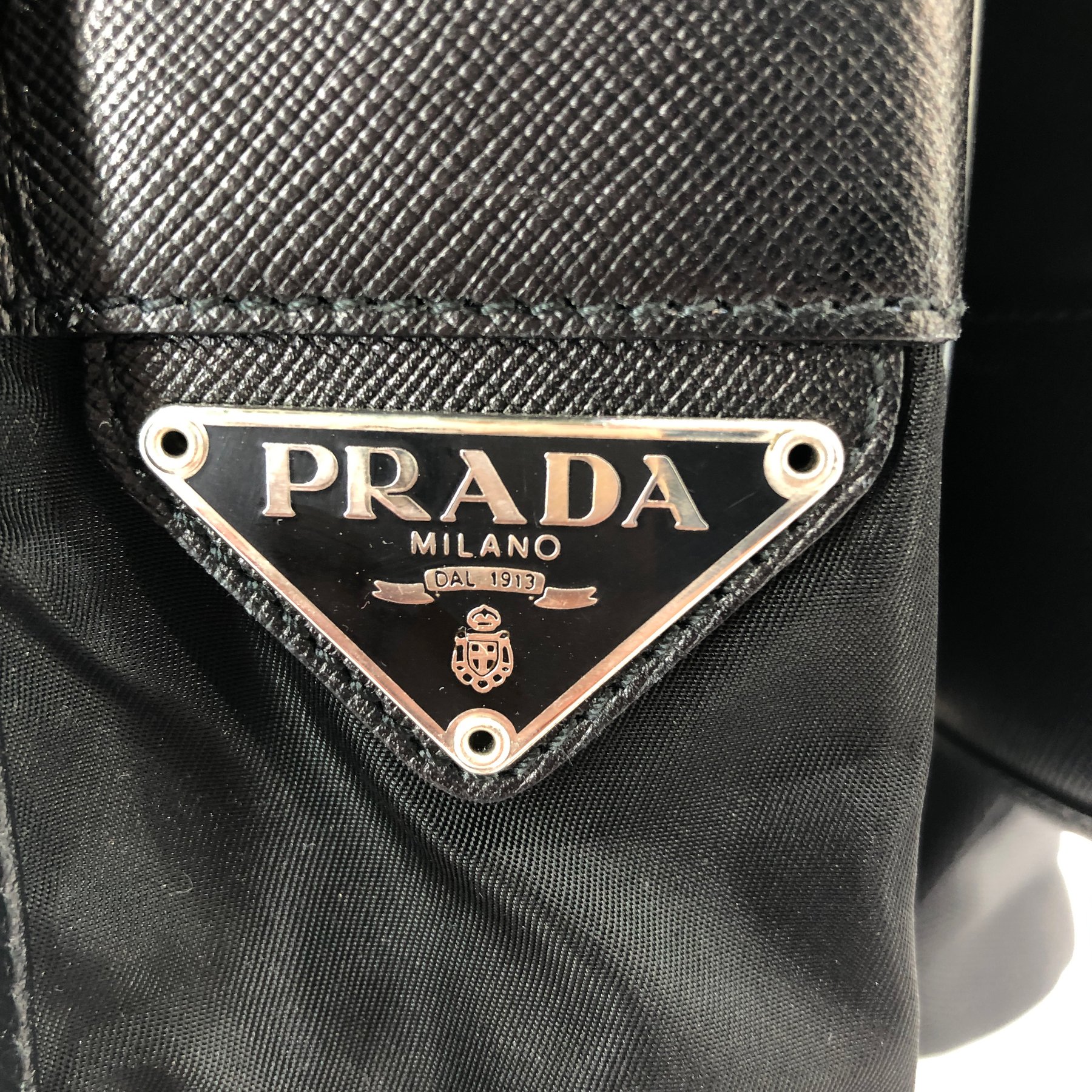 Prada - Triangular Plate Mini - Schultertasche