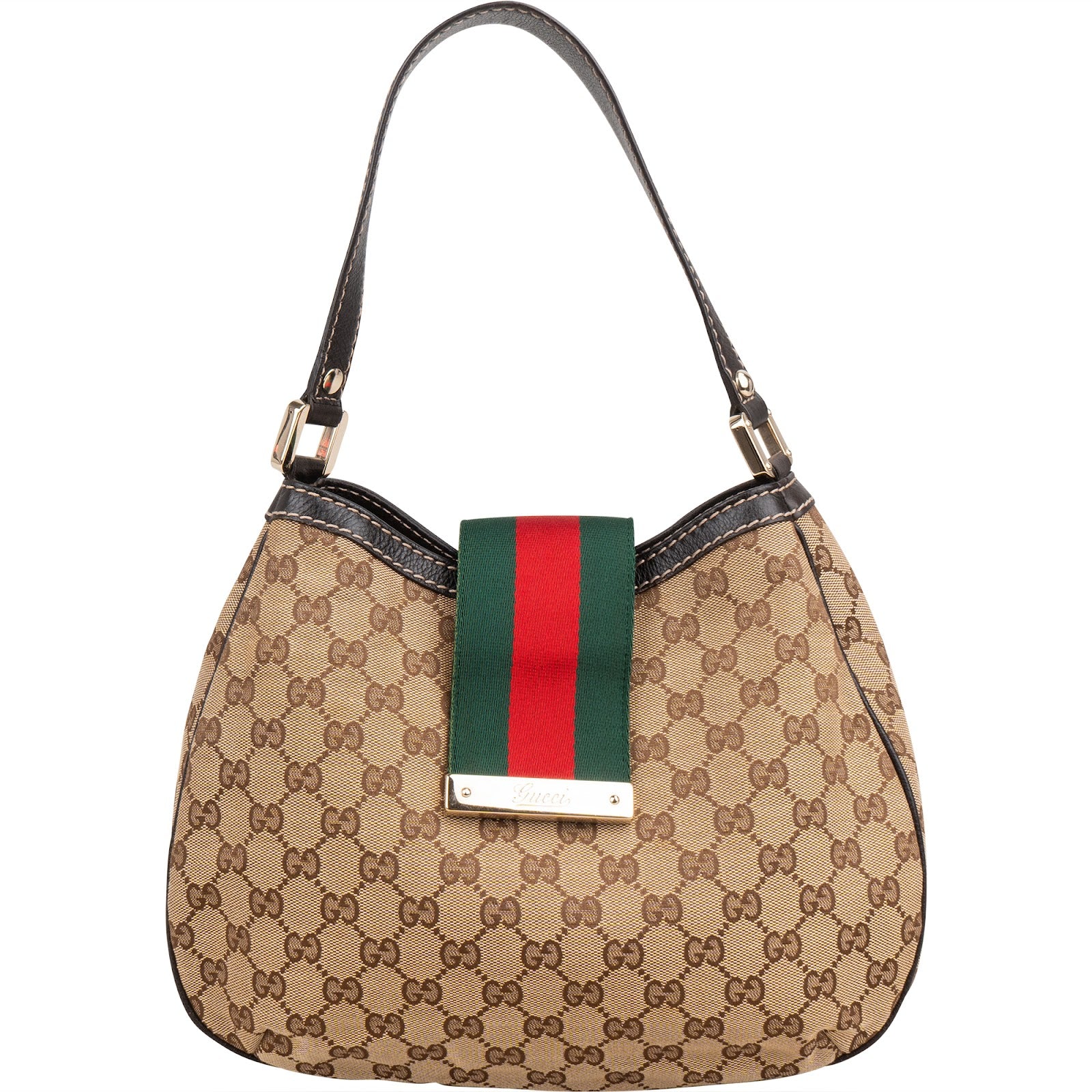 Gucci - GG Web Hobo Shoulder Bag