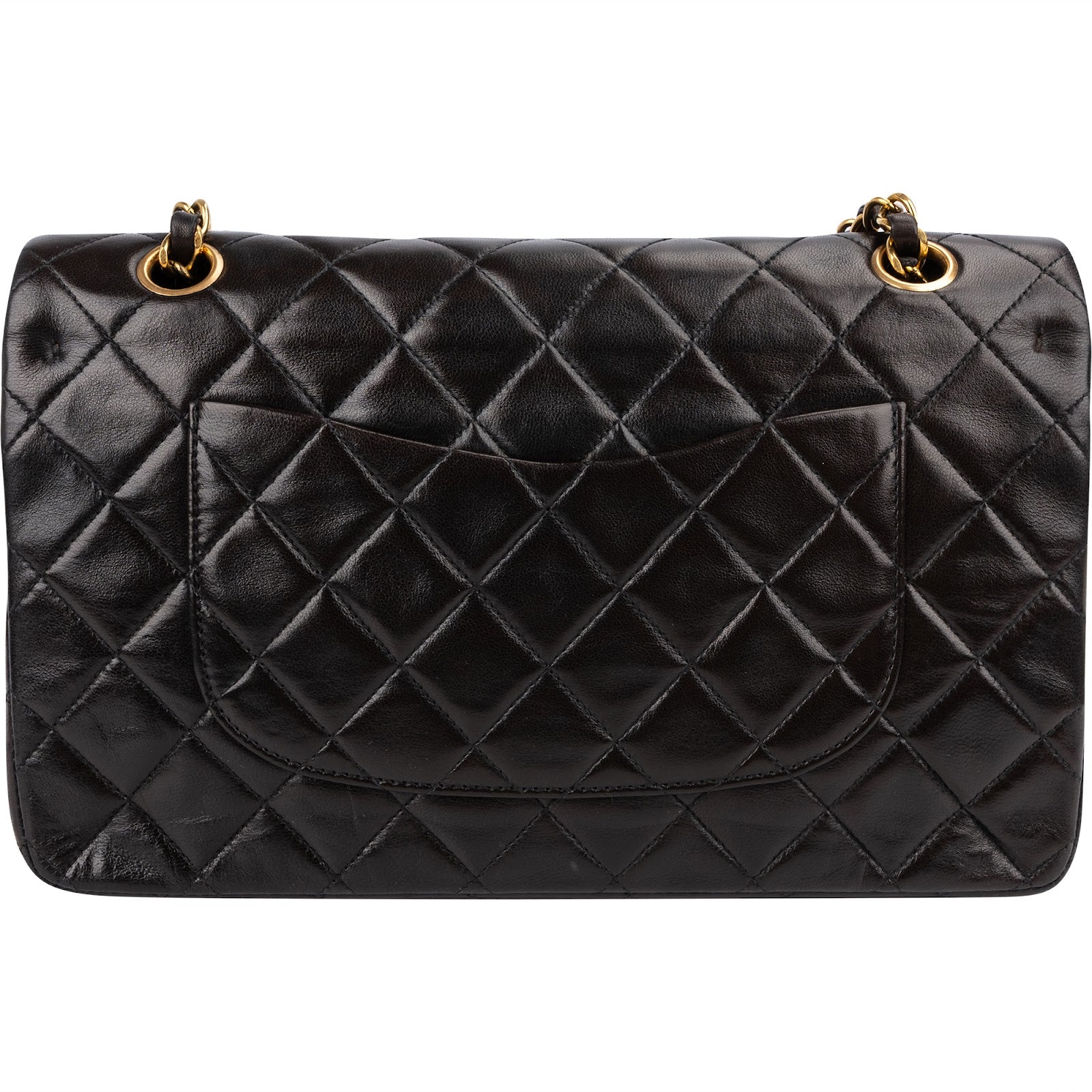 Chanel Quilted Lambskin 24K Gold Double Flap Shoulder Bag