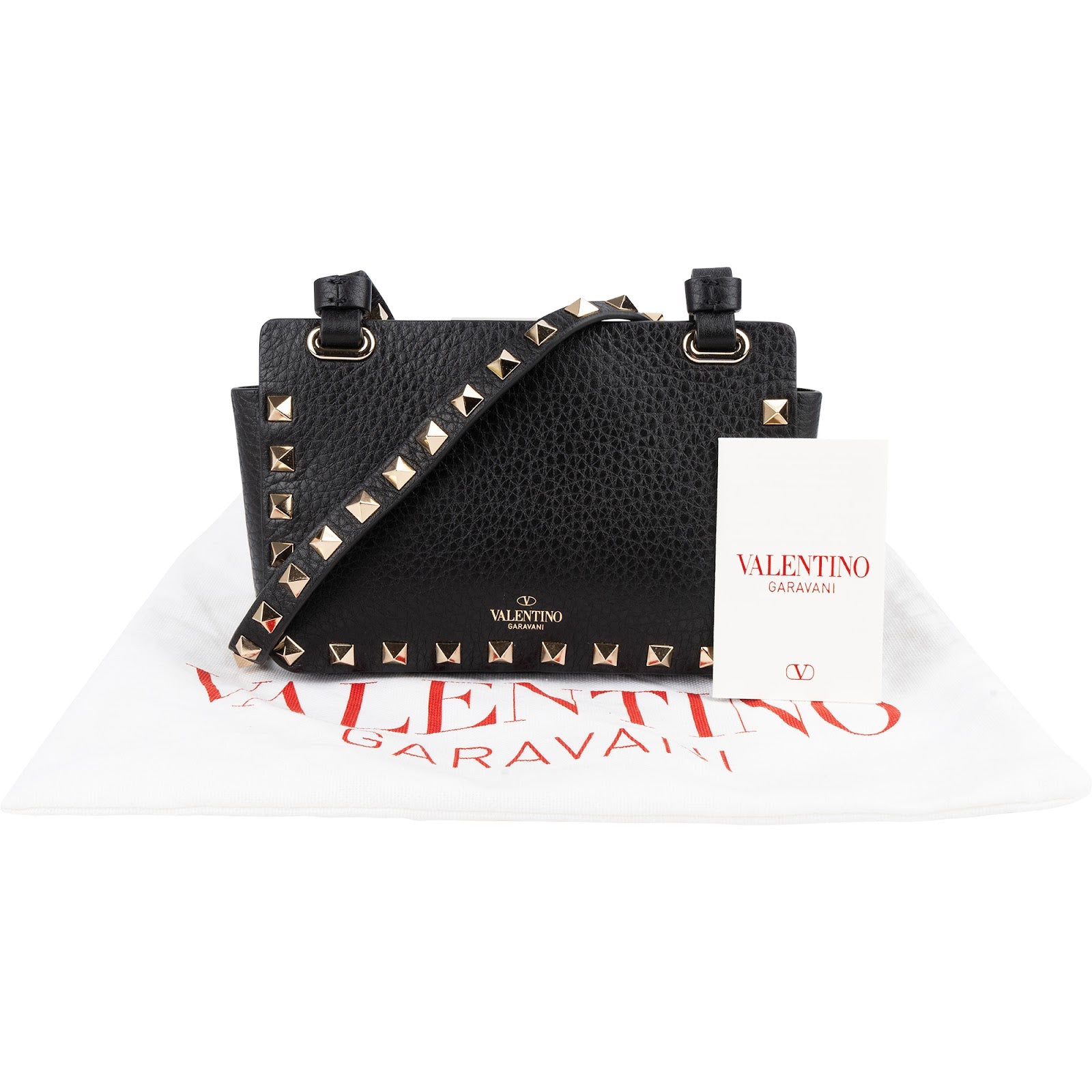 Valentino Garavani Grained Calfskin Rockstud Small Crossbody Bag