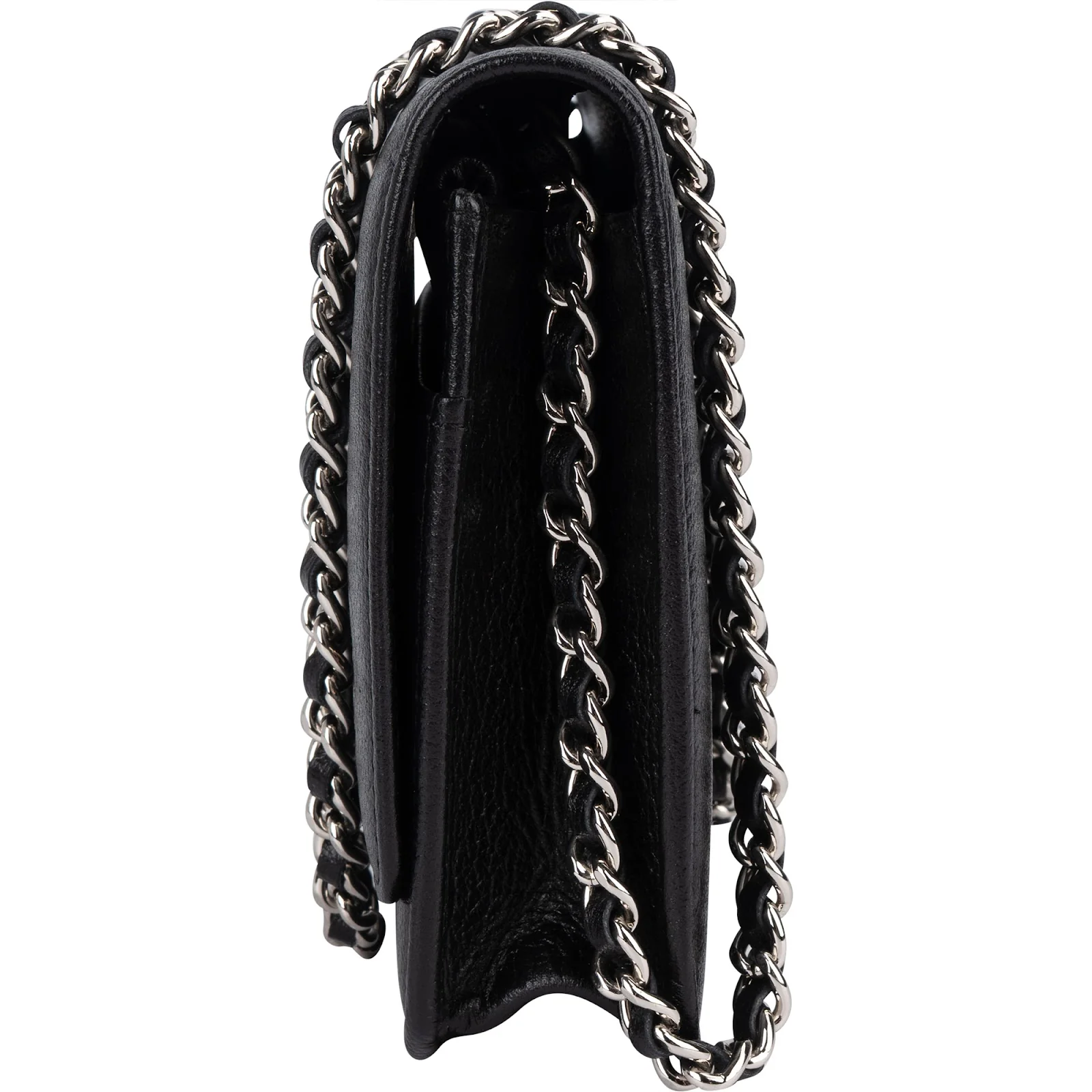 Chanel Chic Leather Camellia Wallet On Chain Crossbody Bag