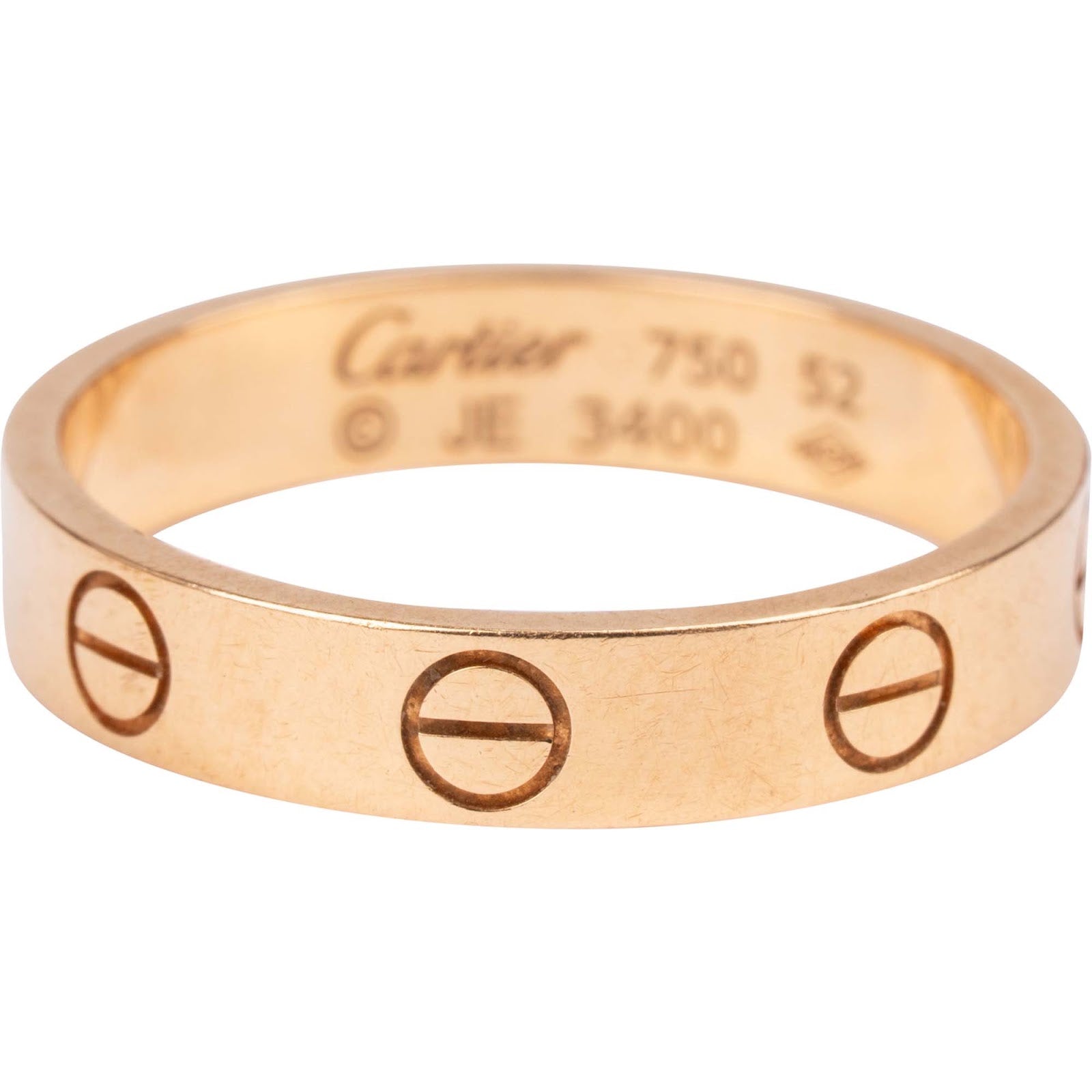 Cartier Au 750 Gold LOVE Wedding Band Ring (#52)