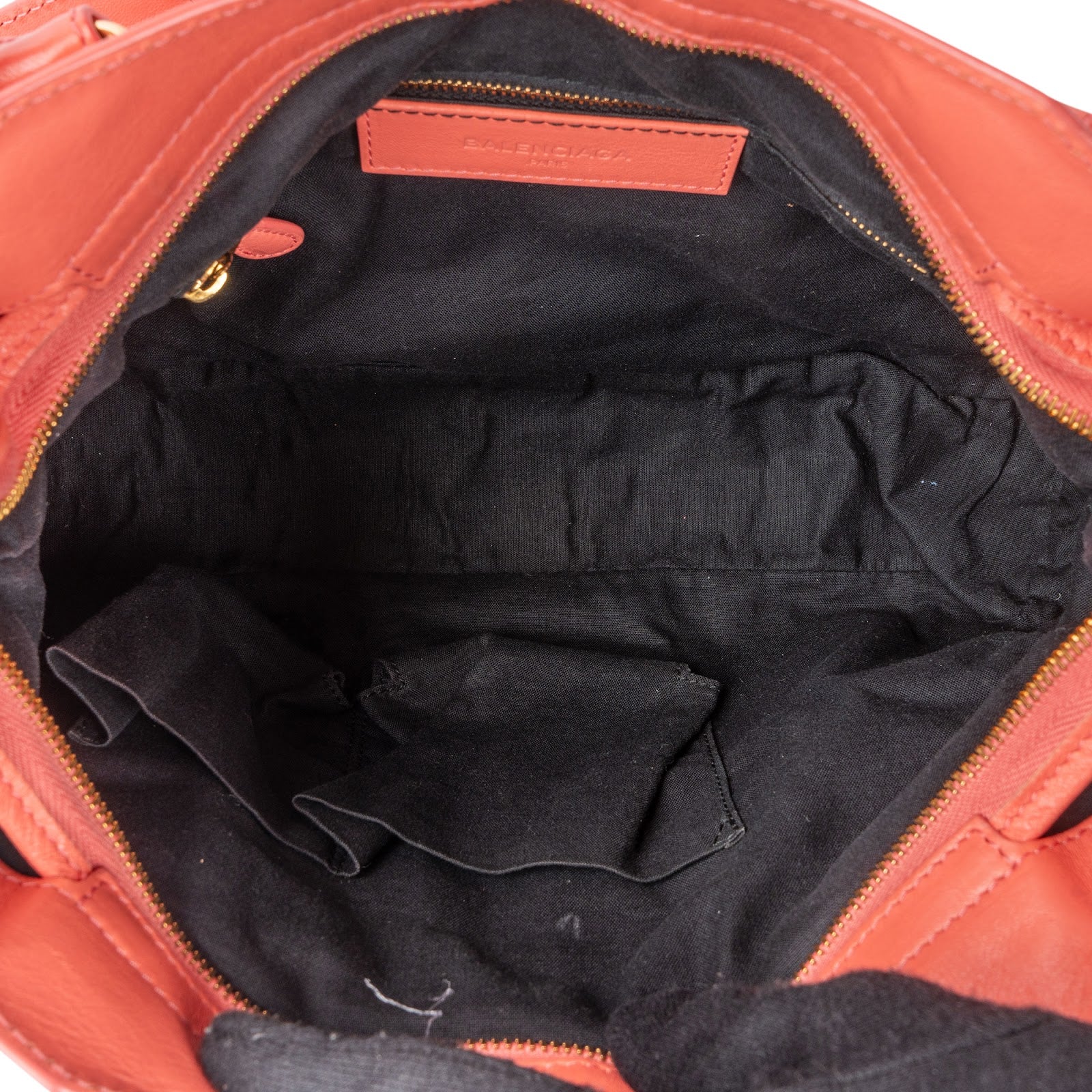 Balenciaga Coral Leather Small City Handbag