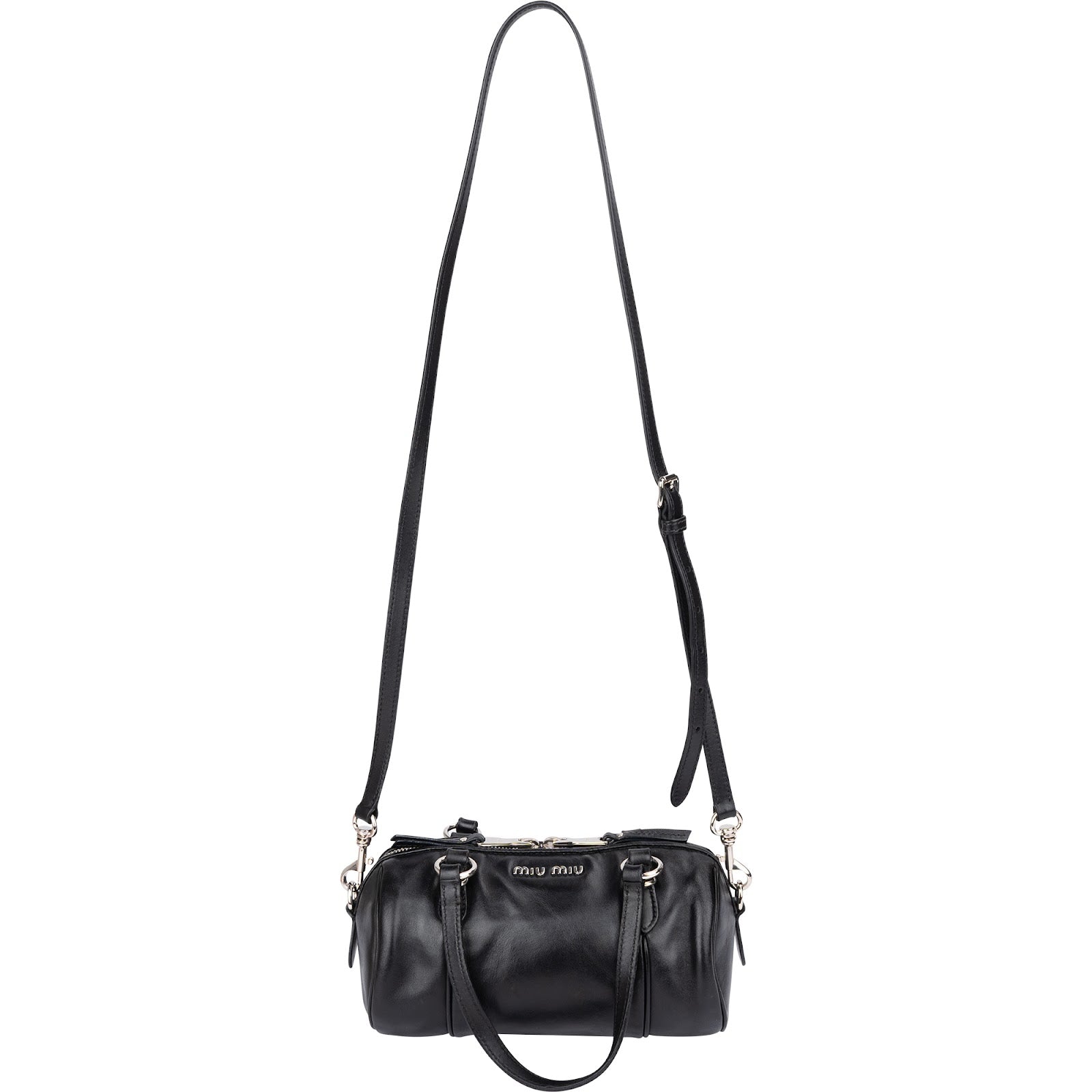 Miu Miu Soft Calf Leather Mini Boston Crossbody Bag