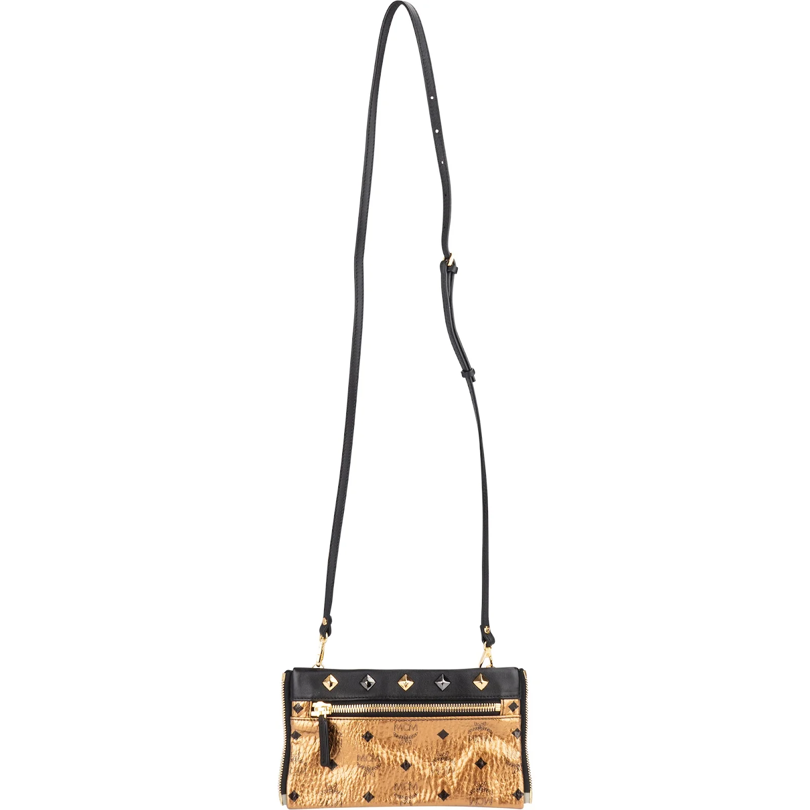 MCM Monogram Metallic Visetos Stark Studded 2 in 1 Backpack