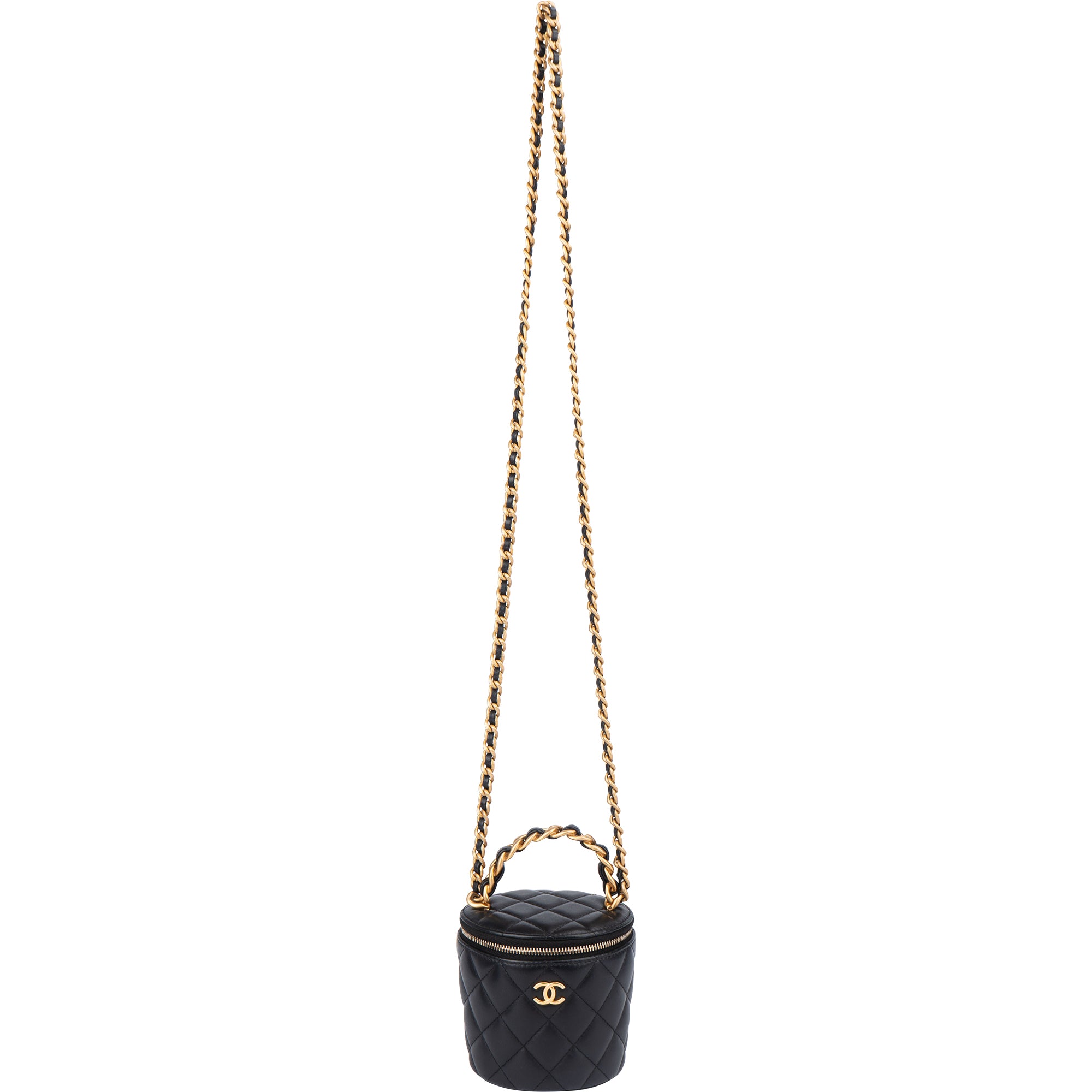 Mini sac à bandoulière « Vanity » en agneau matelassé Chanel