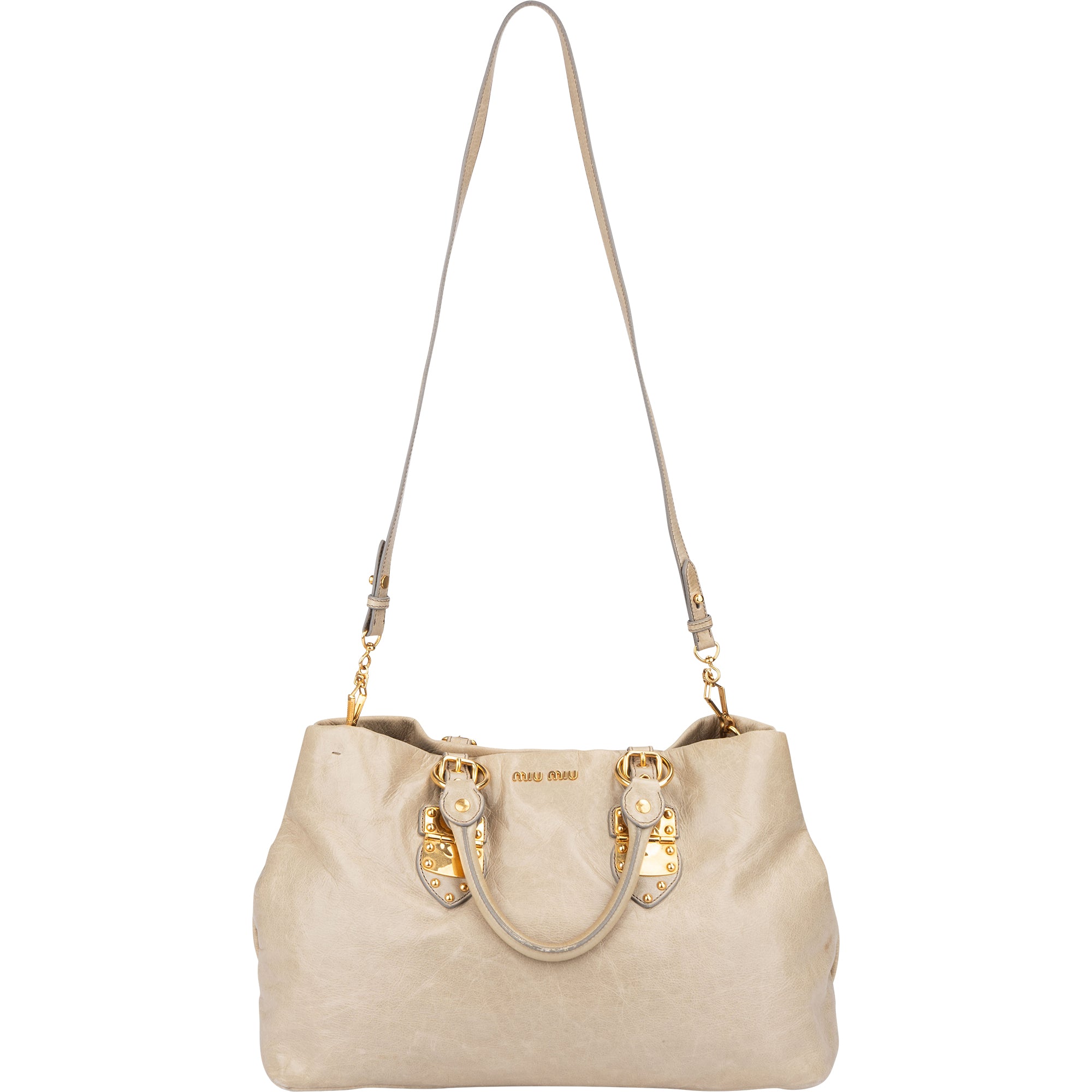 Miu Miu Classic Leather City Handbag