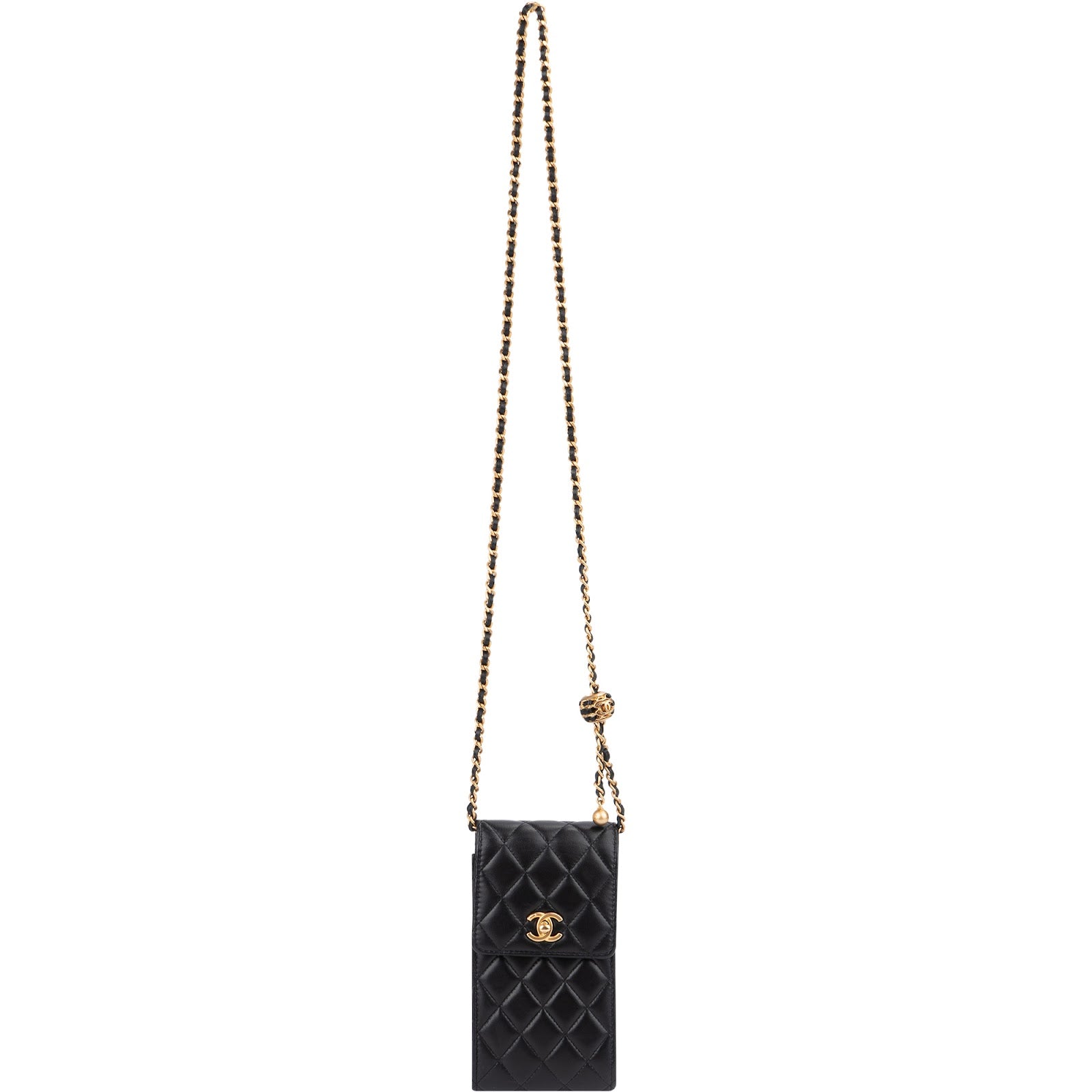 Chanel – torebka na ramię z kieszenią na telefon