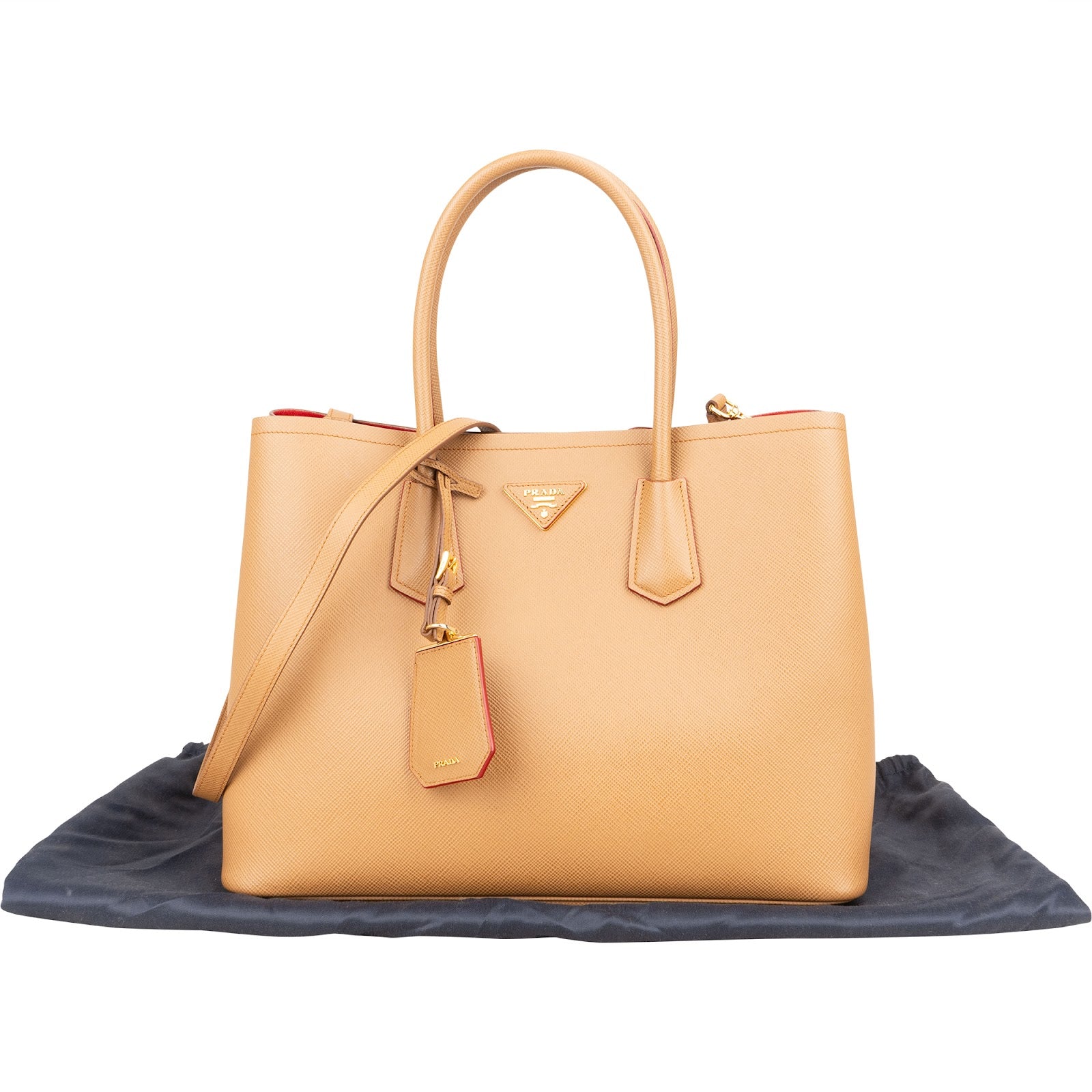 Prada Saffiano Leather Double Handbag