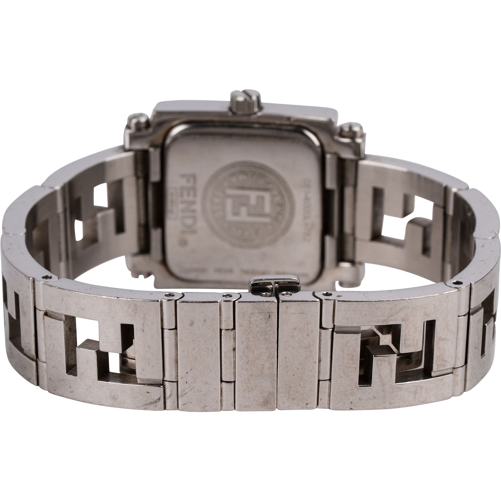Fendi Silver Tone Classico Quadro Square 6000L Watch