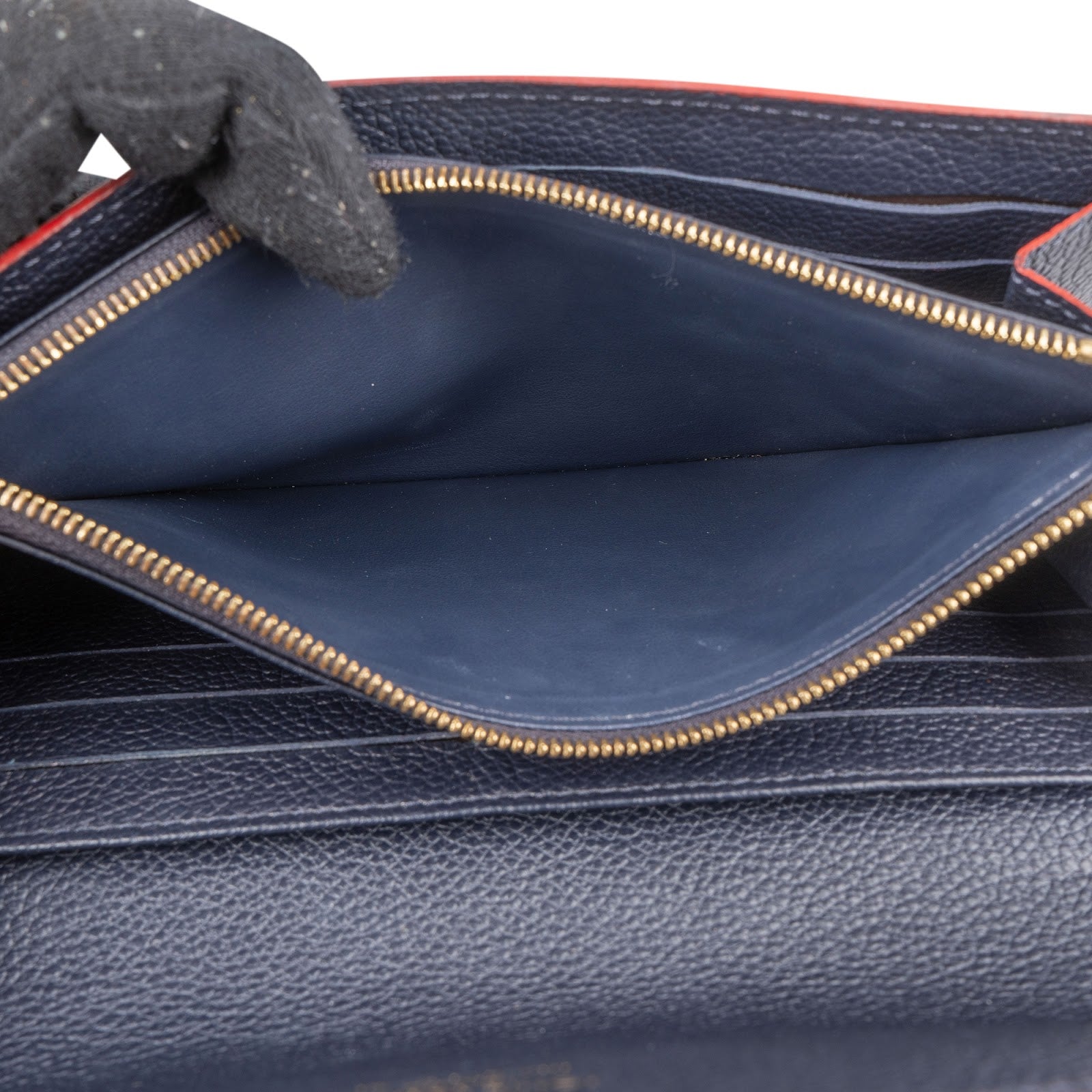 Louis Vuitton Leather Monogram Empreinte Sarah Wallet